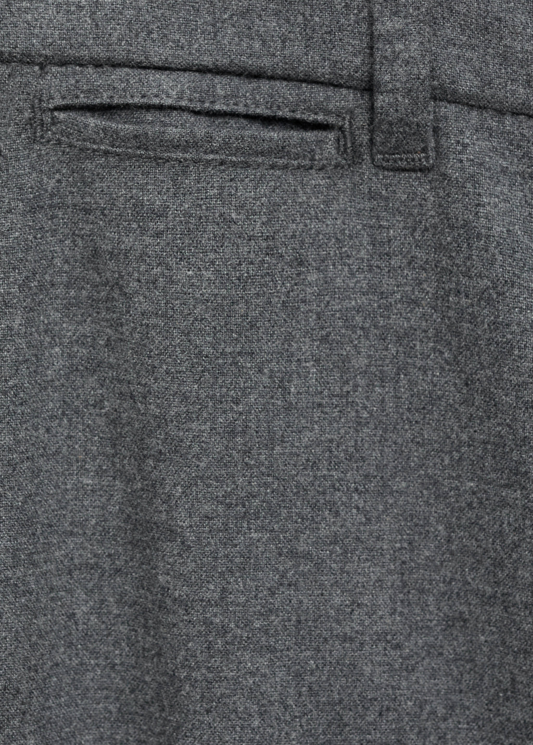 Regular-fit flannel trousers - Details of the article 0