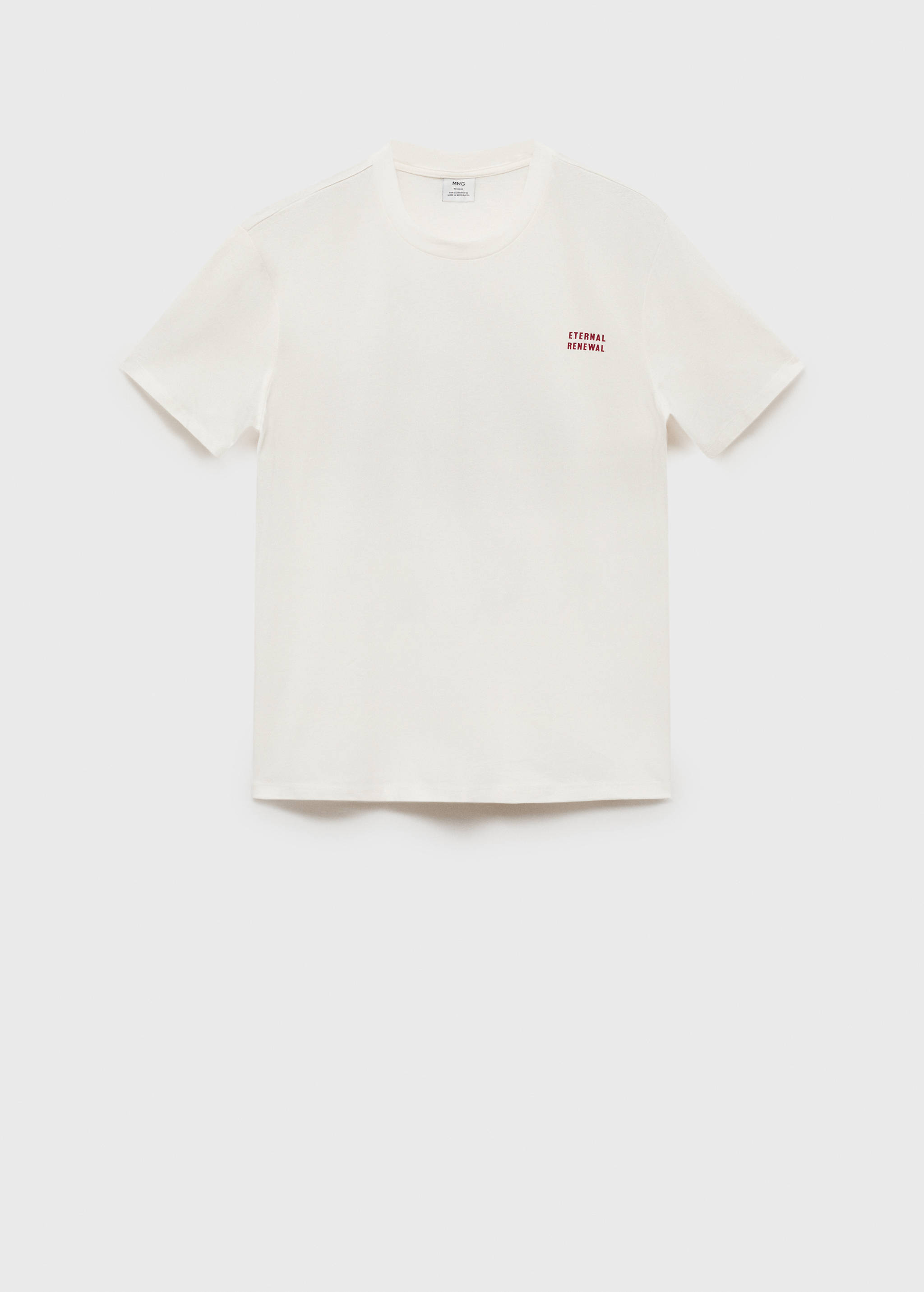 T-Shirt aus 100 % Baumwolle mit kombiniertem Print - Artikel ohne Model