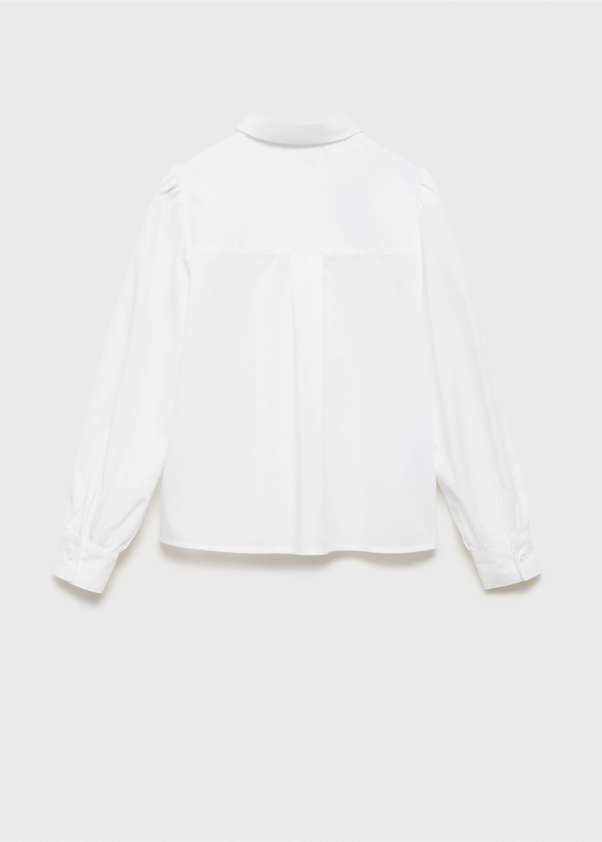 Bavlněná košile se štrasovými knoflíky - Zadní strana zboží, Bílá. Ref: 87020258-00.