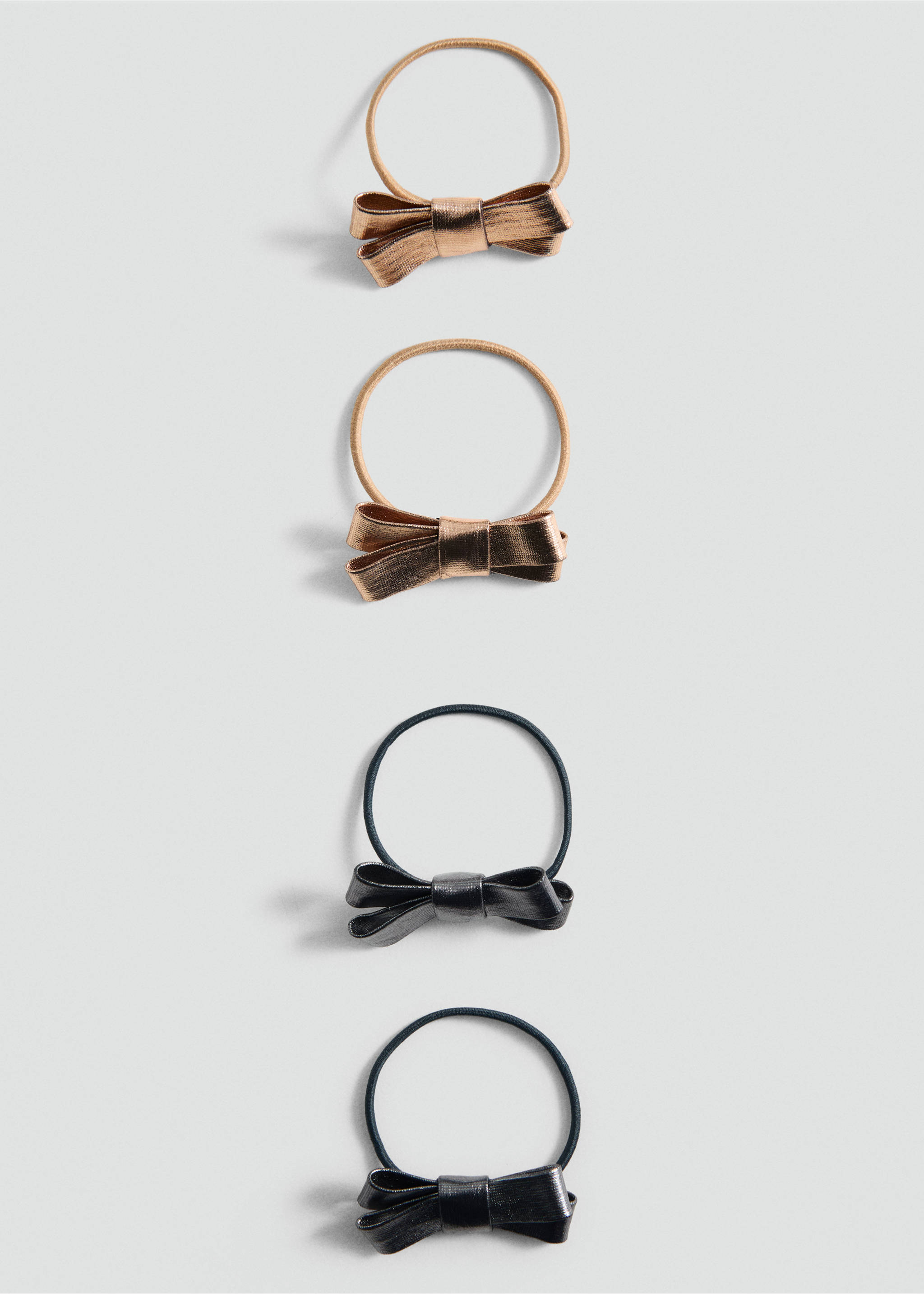 Pack of 4 scrunchies - Article without model, Silver. Ref: 87020307-00.