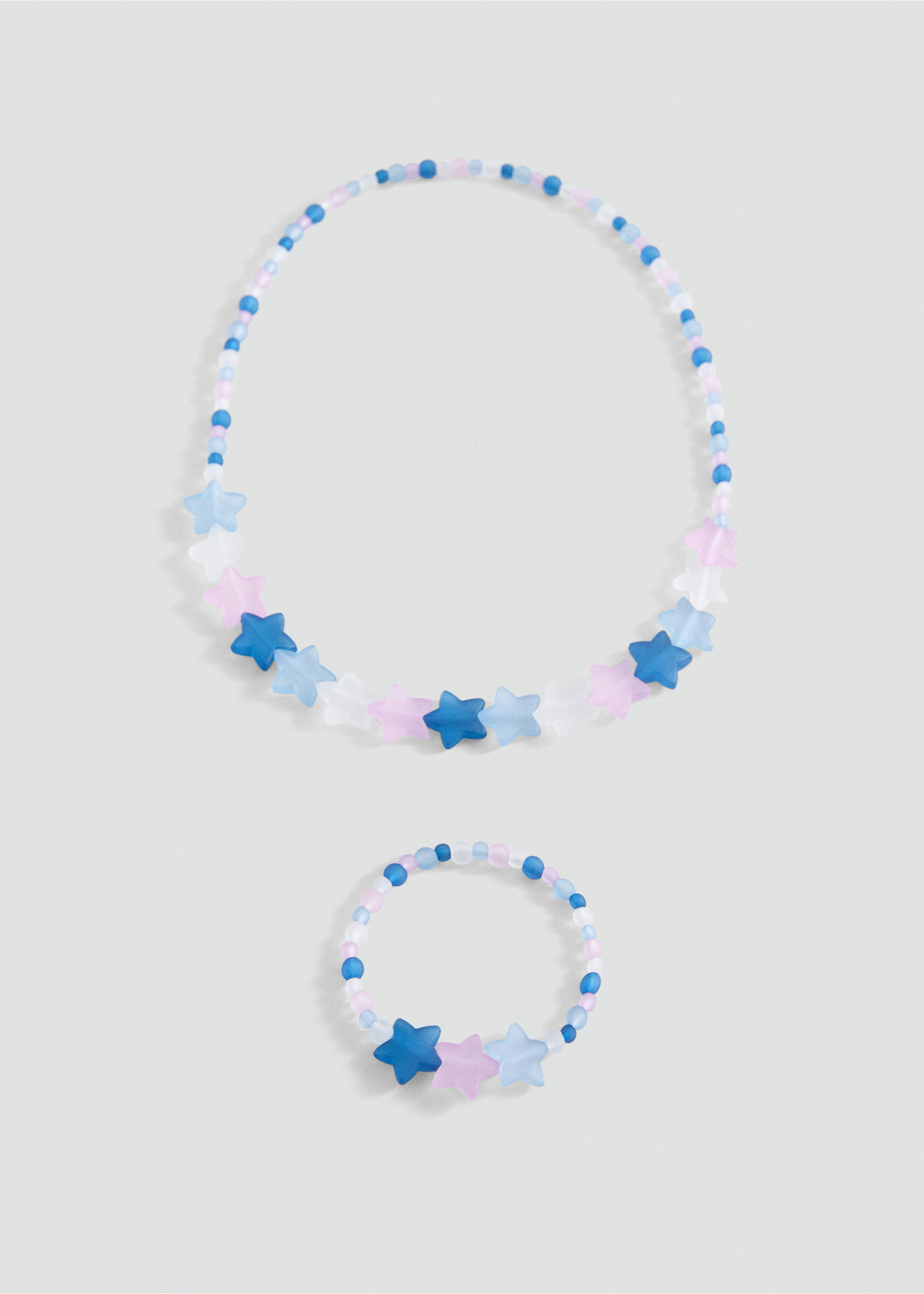 Bracelet and necklace set - Article without model, Pink. Ref: 87020316-00.