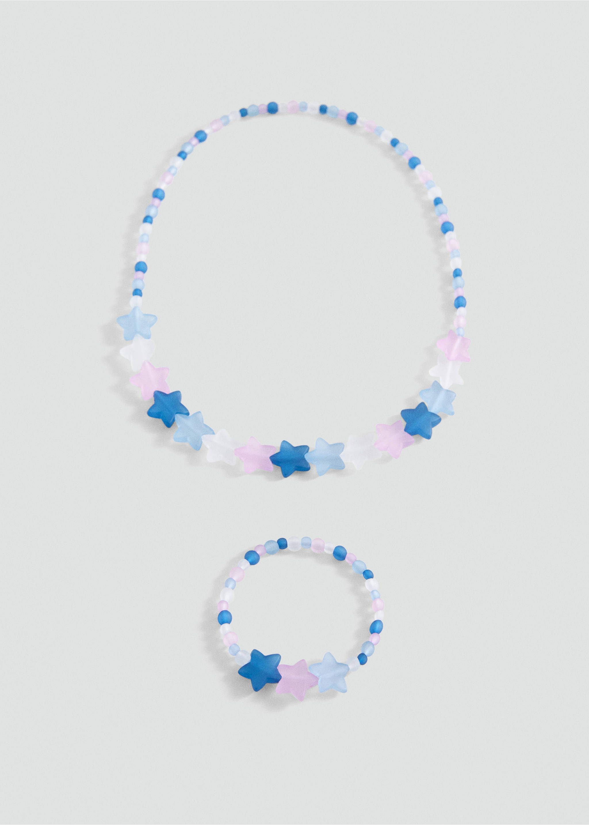 Bracelet and necklace set - Article without model, Pink. Ref: 87020316-00.