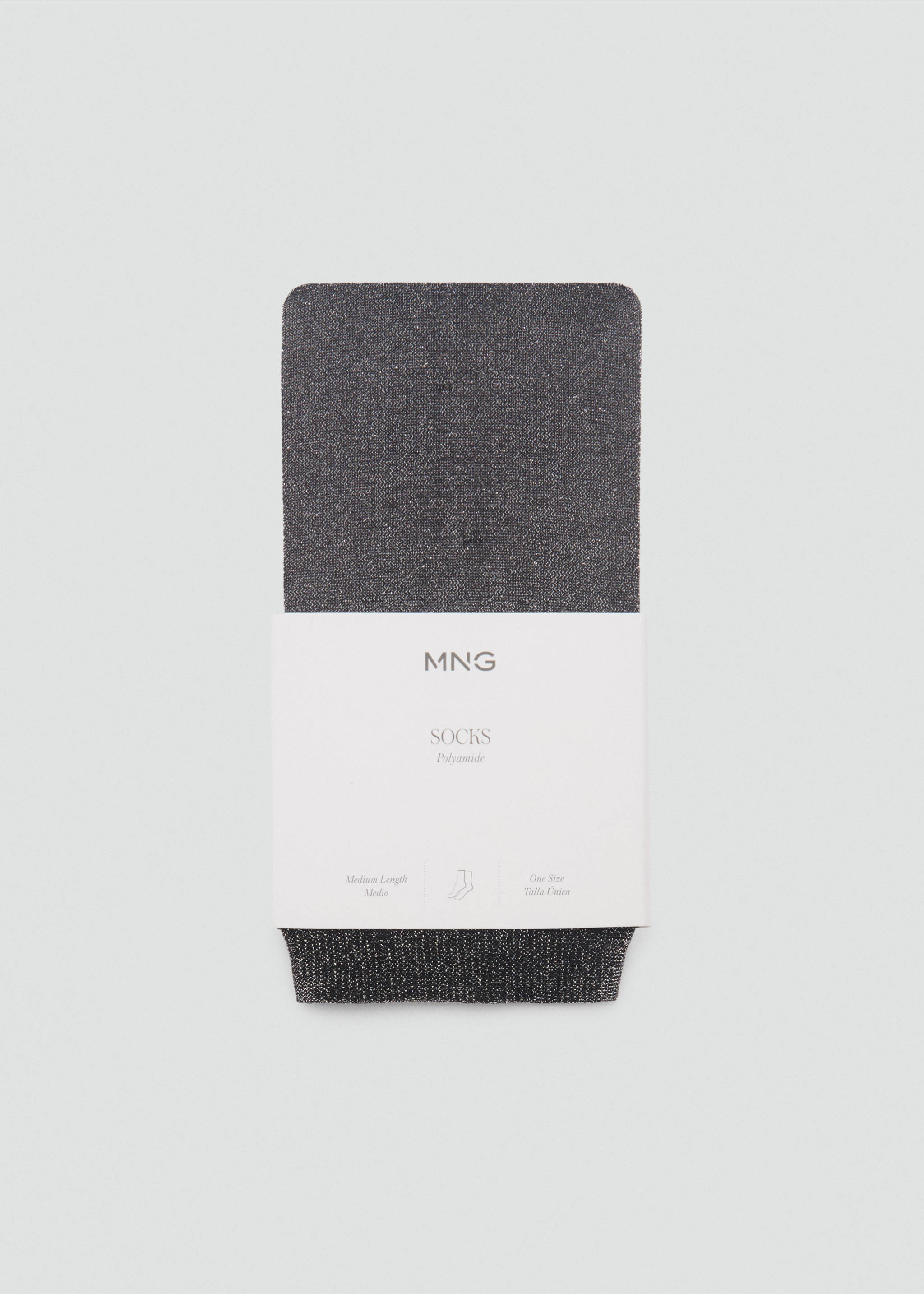 Lurex long socks - Article without model, Silver. Ref: 87020383-00.