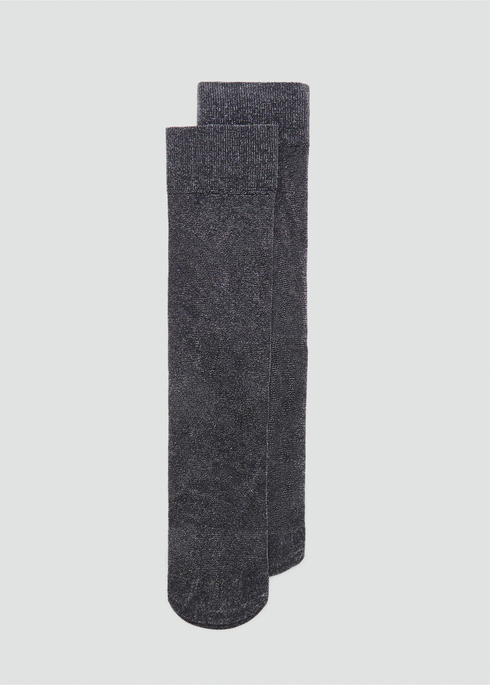 Lurex long socks - Details of the article 1, Silver. Ref: 87020383-00.