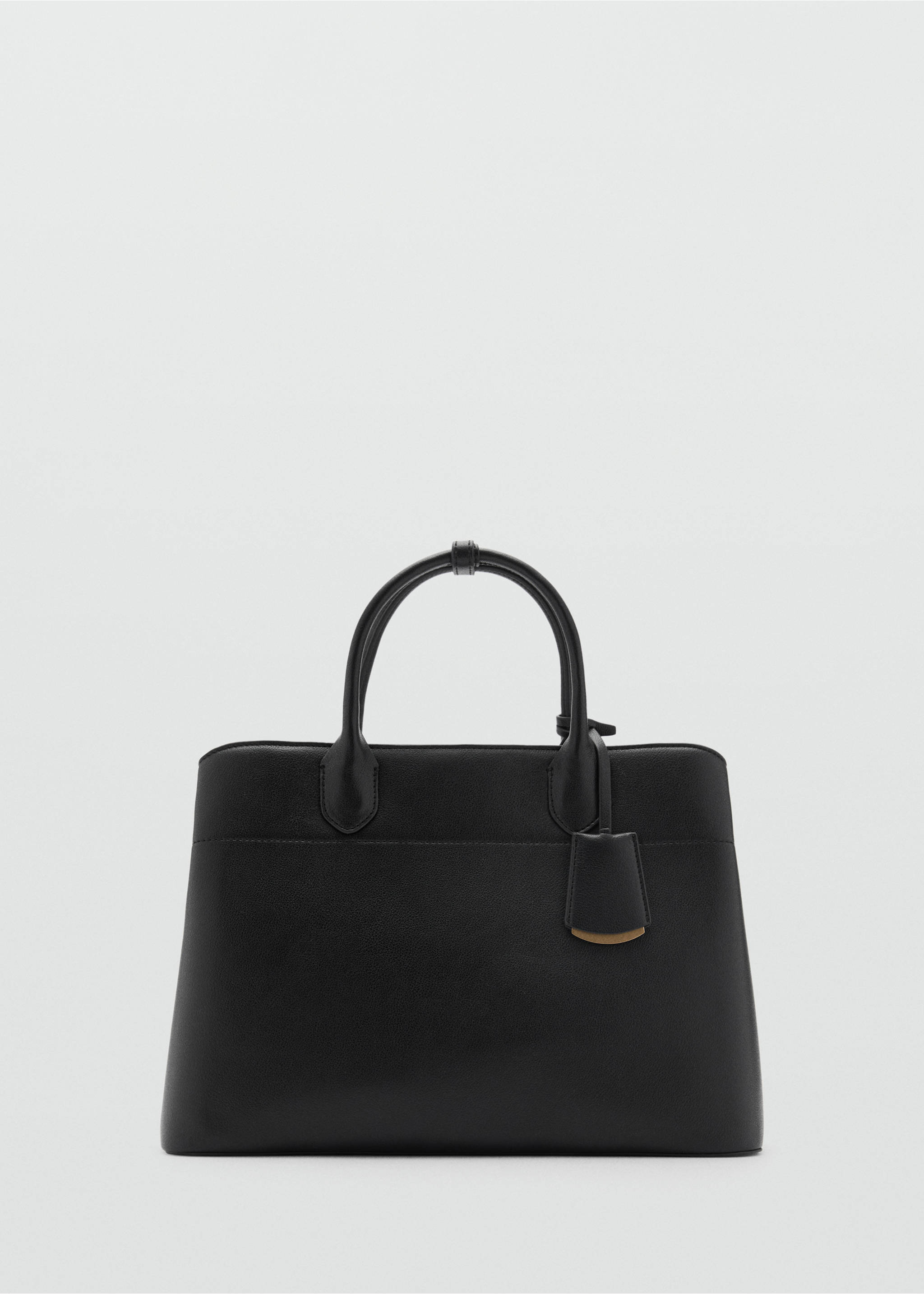 Shopper bag with double handle - Article without model, Black. Ref: 87020395-00.