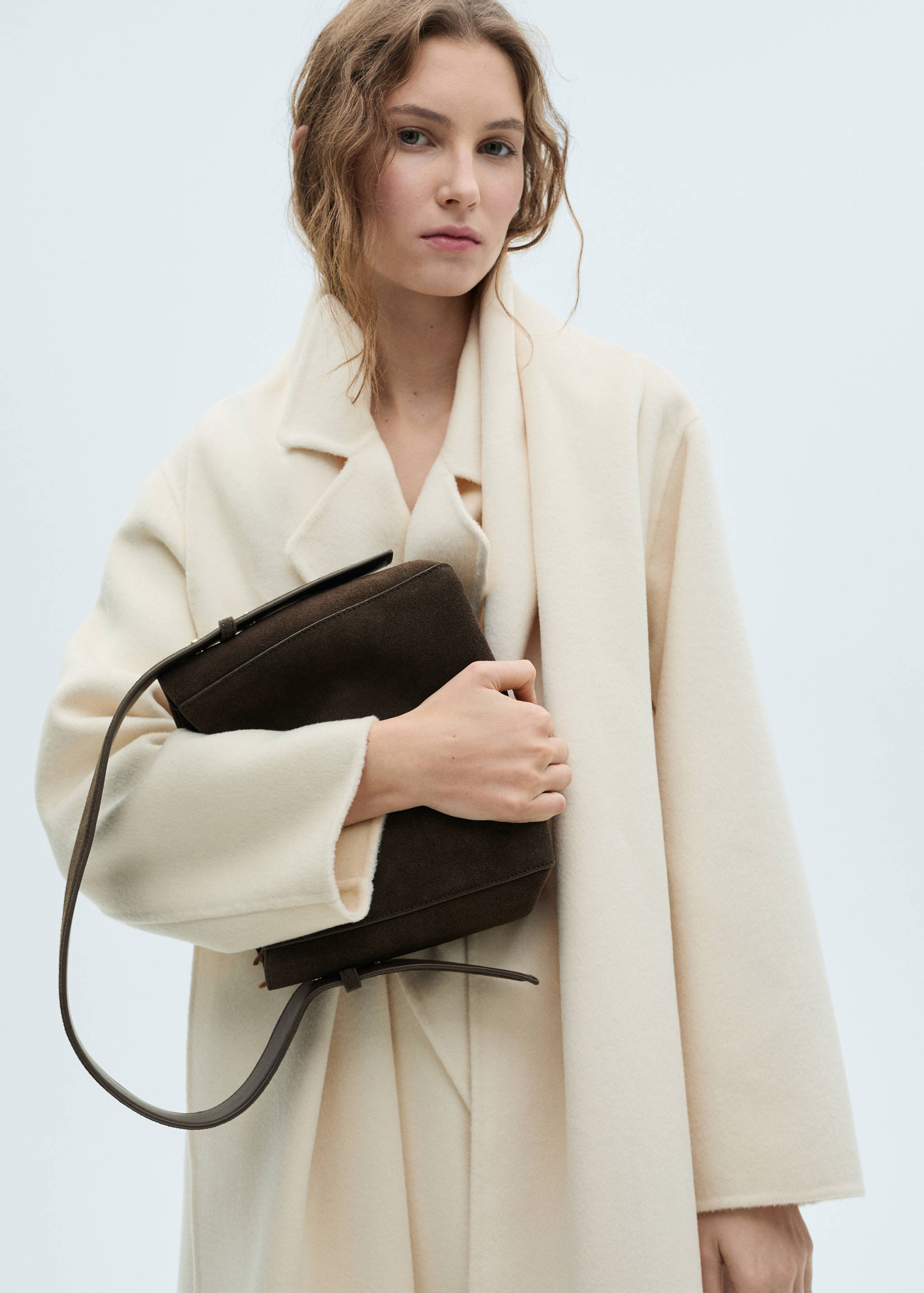 Mini-Shopper Bag aus Rauleder - Allgemeine Ansicht