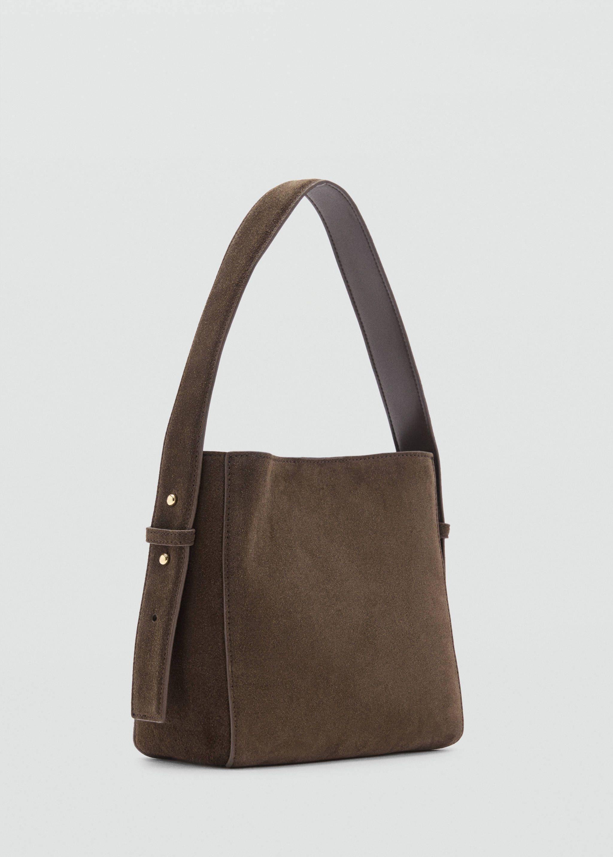 Mini-Shopper Bag aus Rauleder - Mittlere Ansicht