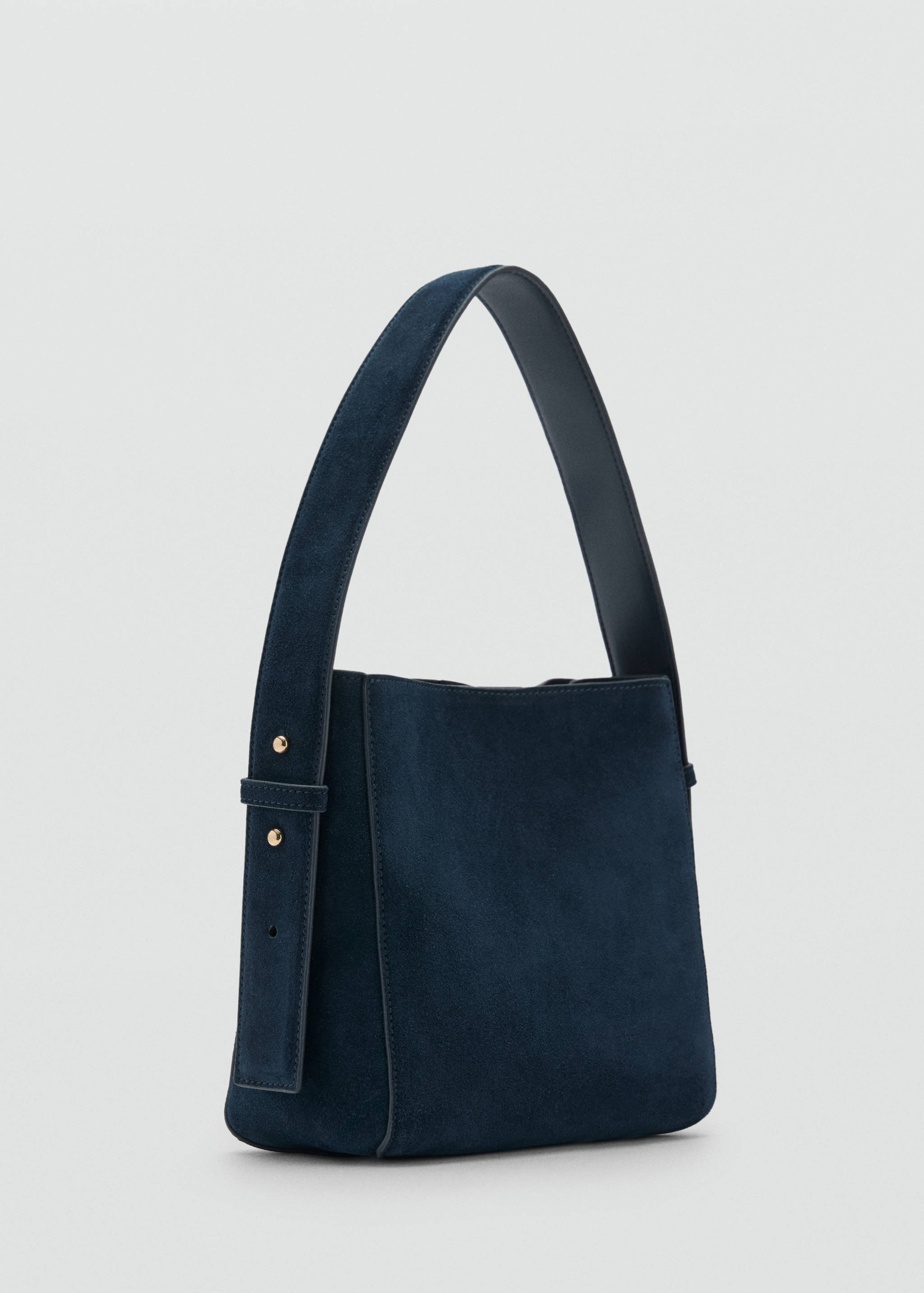 Mini-Shopper Bag aus Rauleder - Mittlere Ansicht