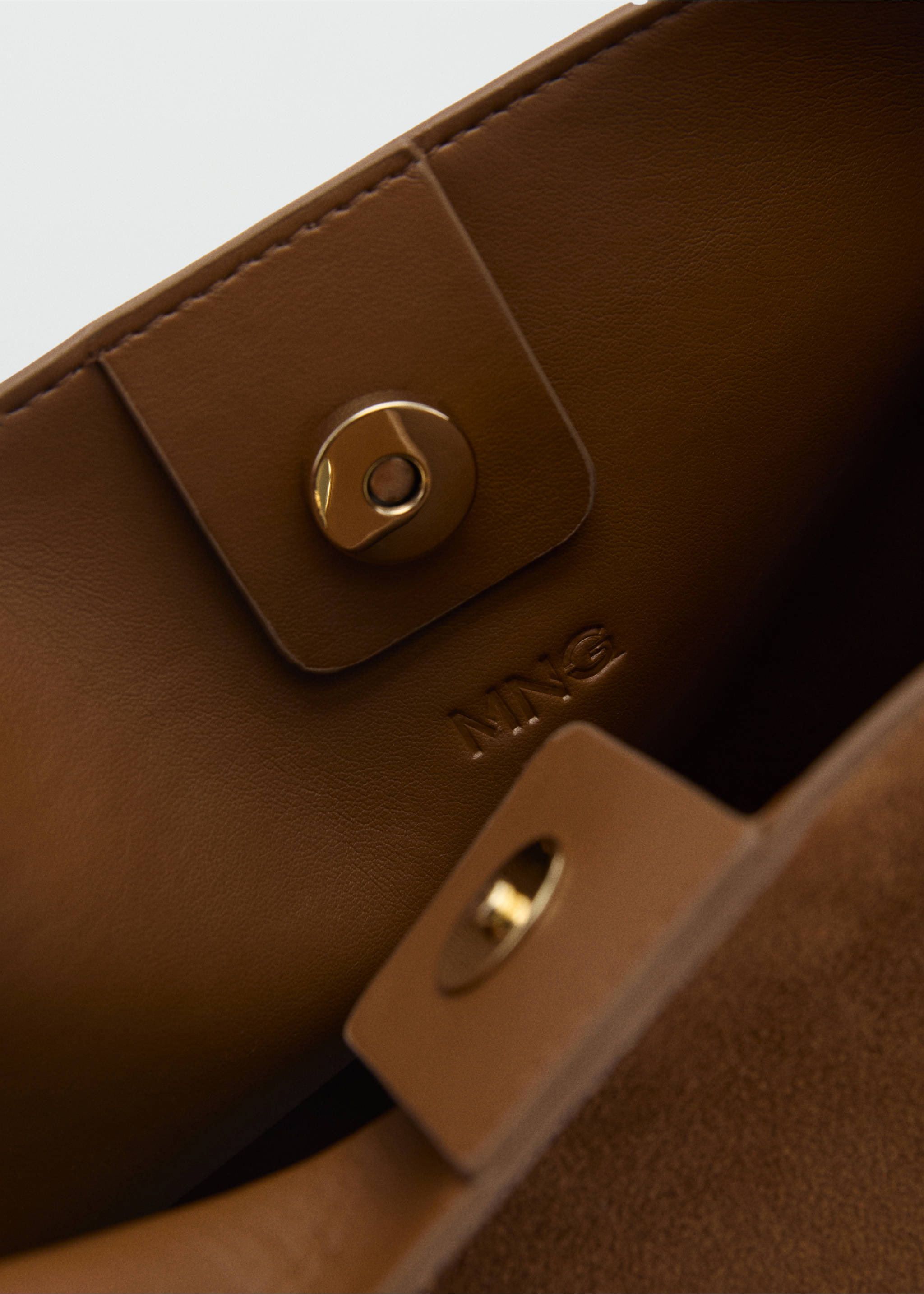 Suede mini shopper bag - Details of the article 3, Leather. Ref: 87020431-00.