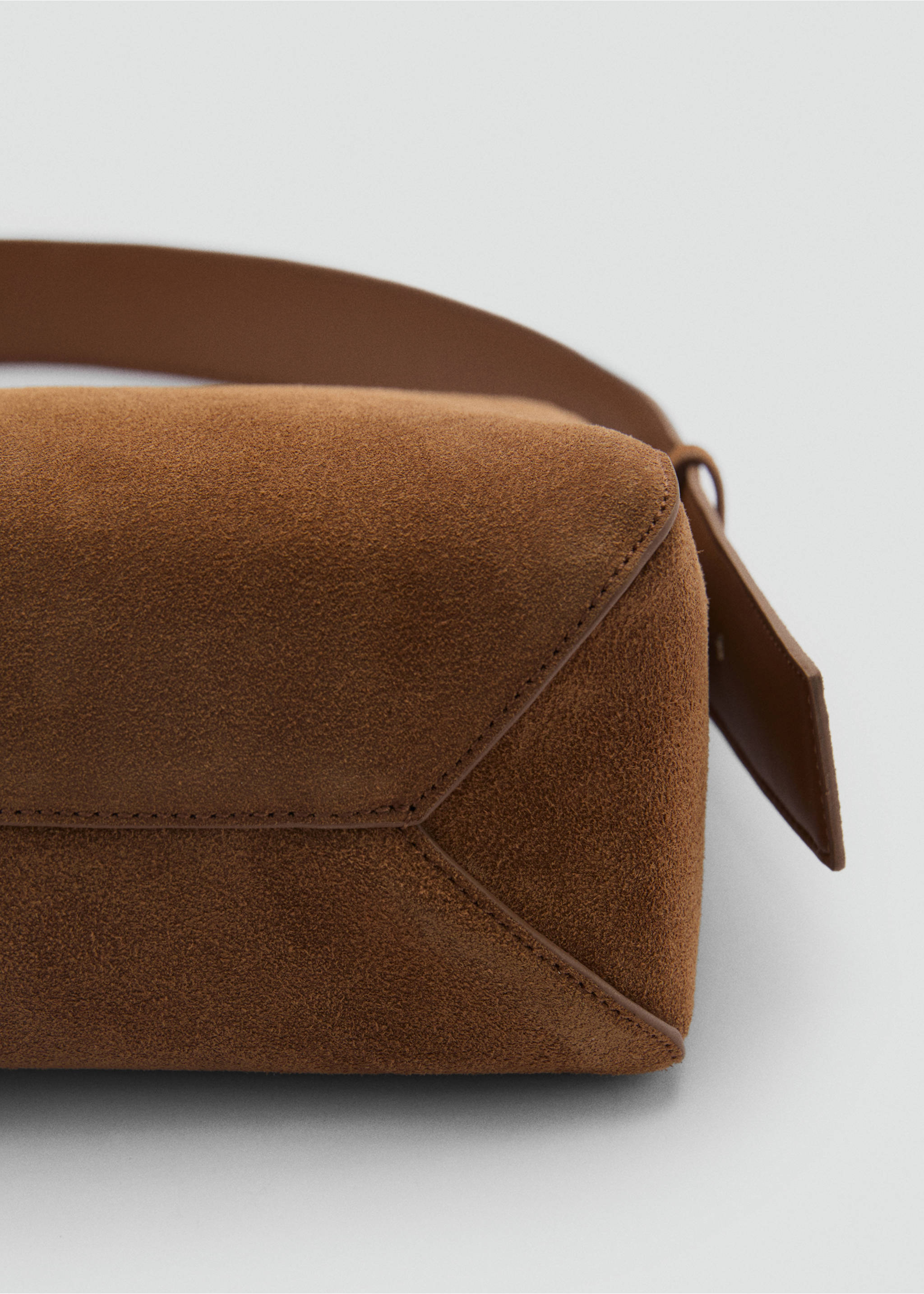 Suede mini shopper bag - Details of the article 4, Leather. Ref: 87020431-00.