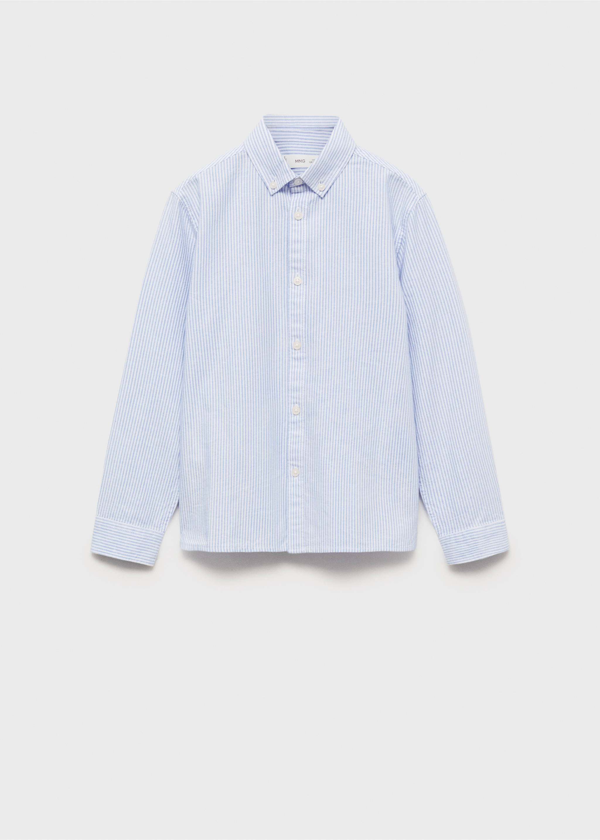 Stripete Oxfordskjorte i 100% bomull - Artikkel uten modell, Himmelblå. Ref: 87020432-00.
