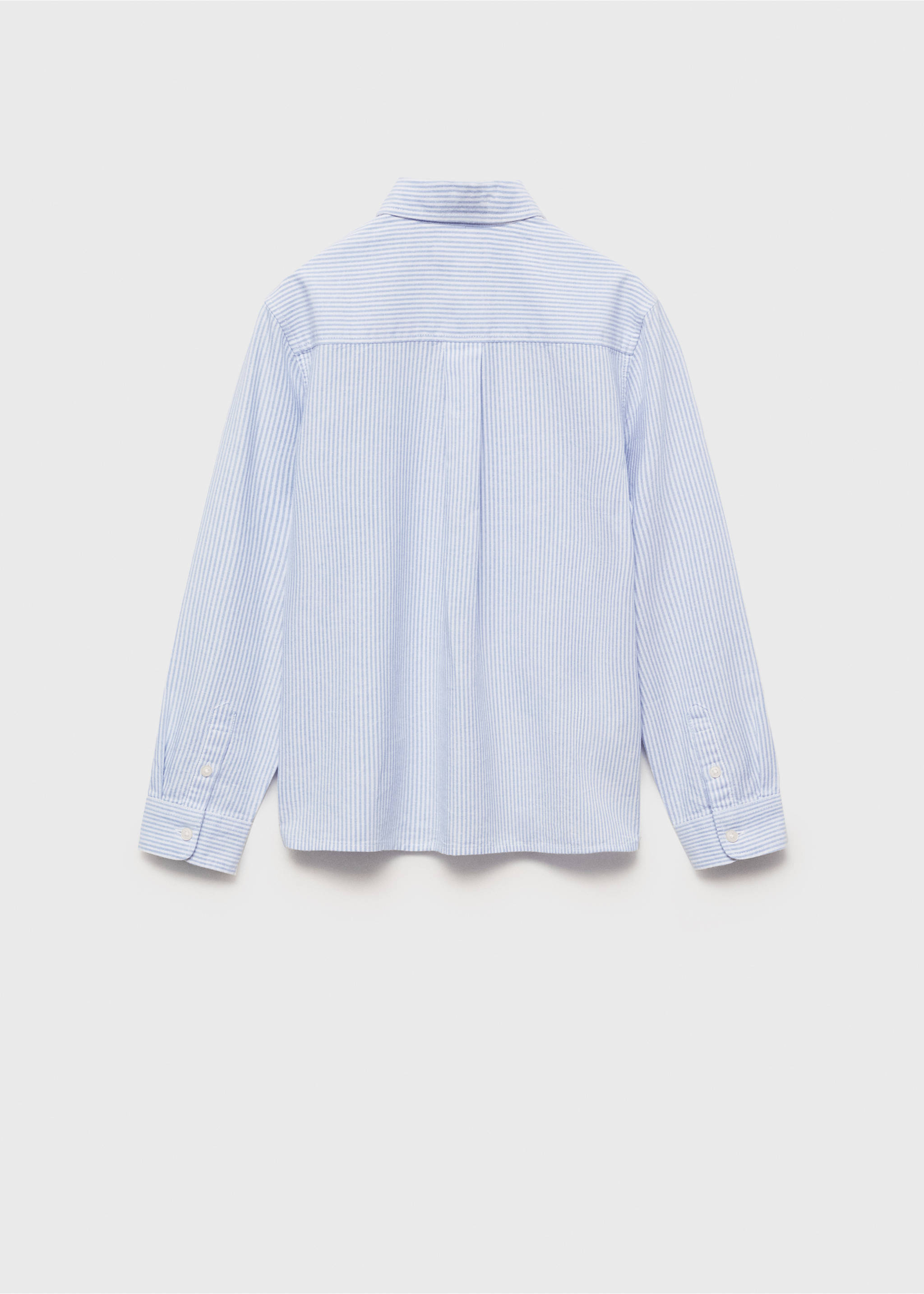 Stripete Oxfordskjorte i 100% bomull - Baksiden av artikkelen, Himmelblå. Ref: 87020432-00.