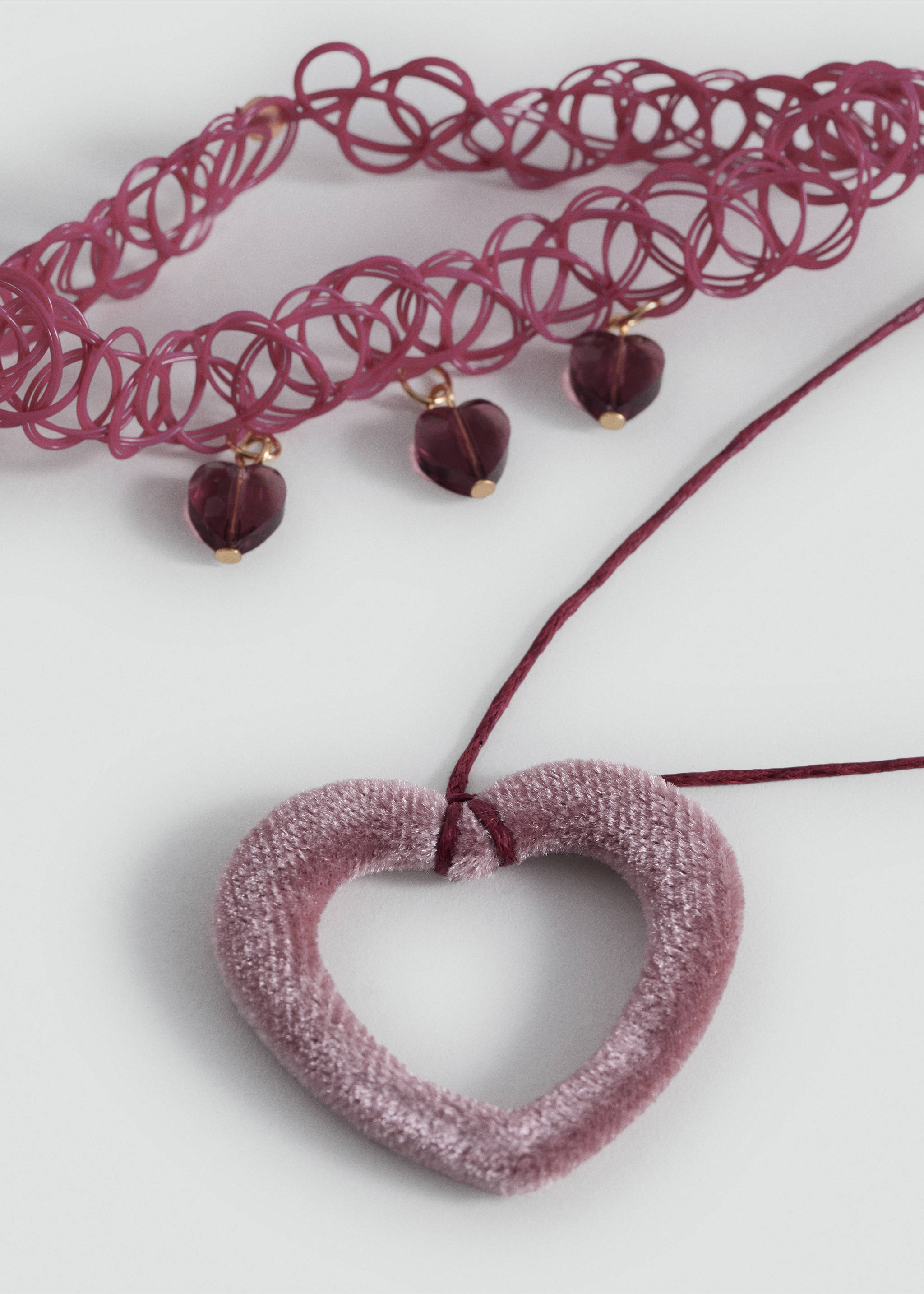 Set 2 collars combinats - Pla mig, Rosa pal. Ref: 87020433-00.