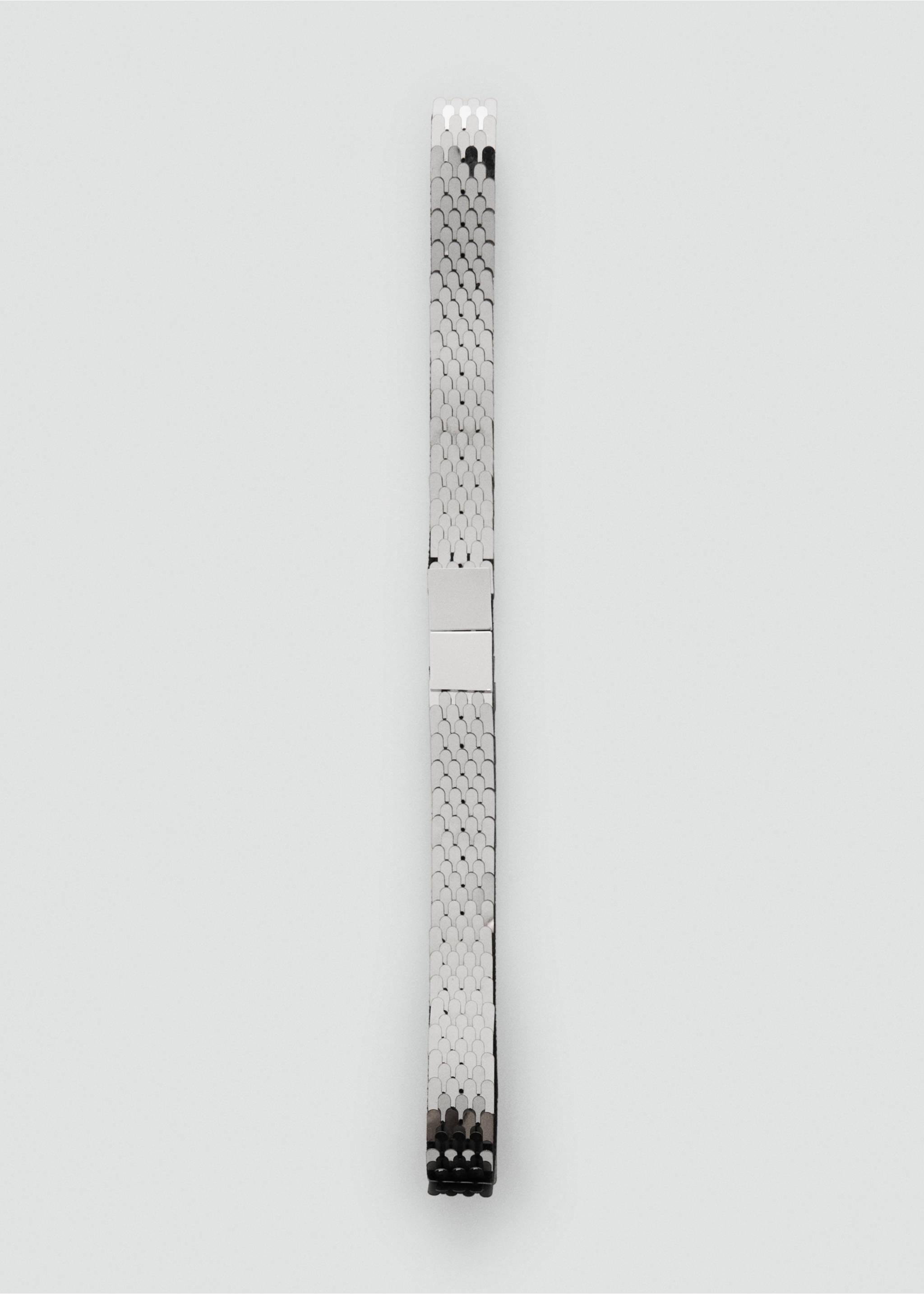 Dunne metalen ceintuur - Detail van het artikel 2, Zilver. Ref: 87020434-00.