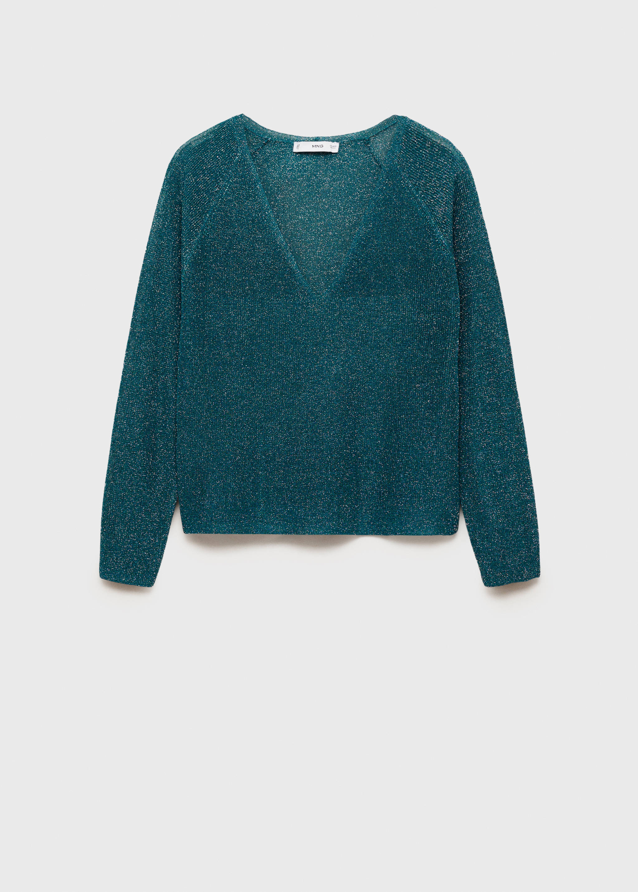 V-neck lurex sweater - Article without model