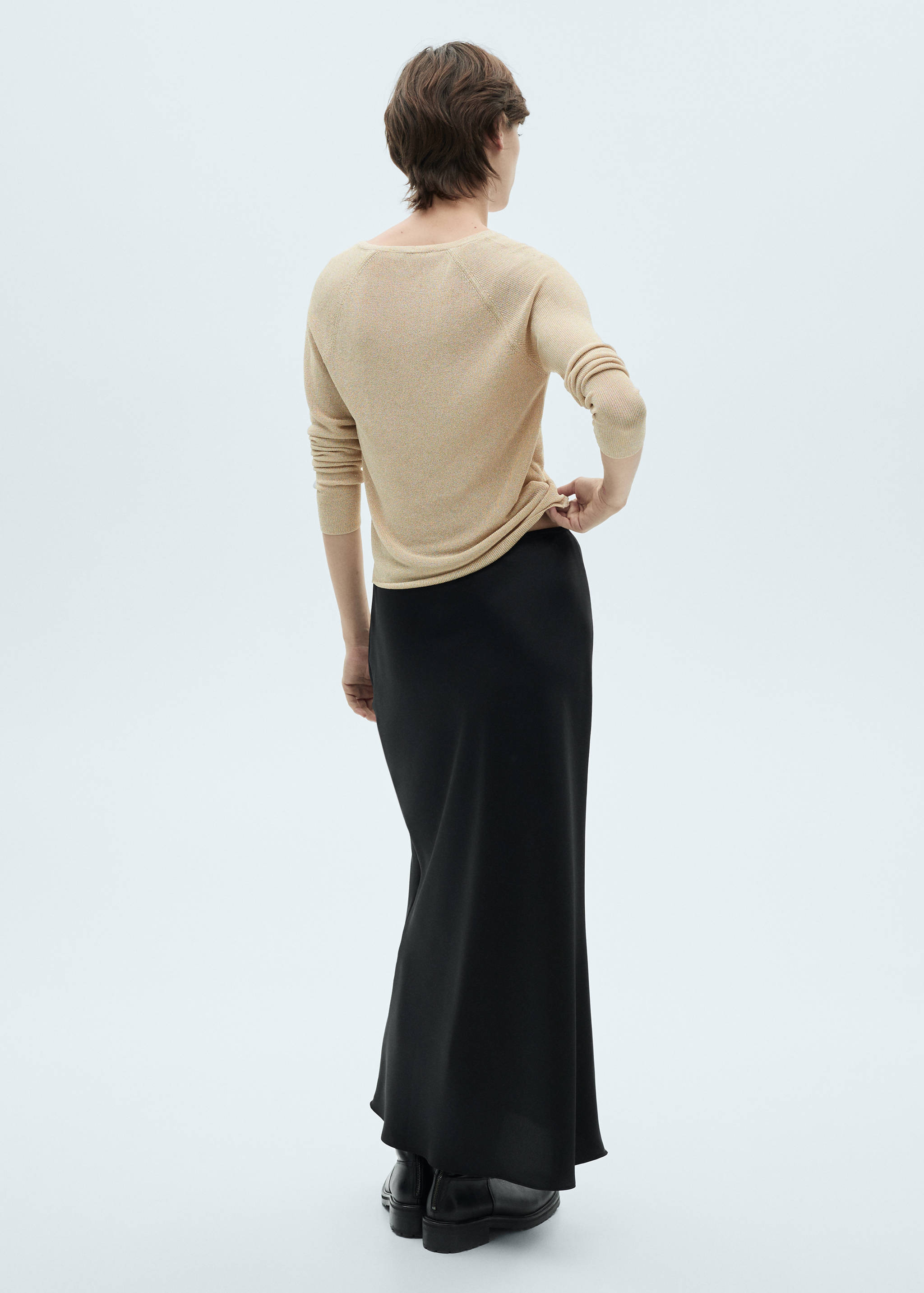 V-neck lurex sweater - Reverse of the article