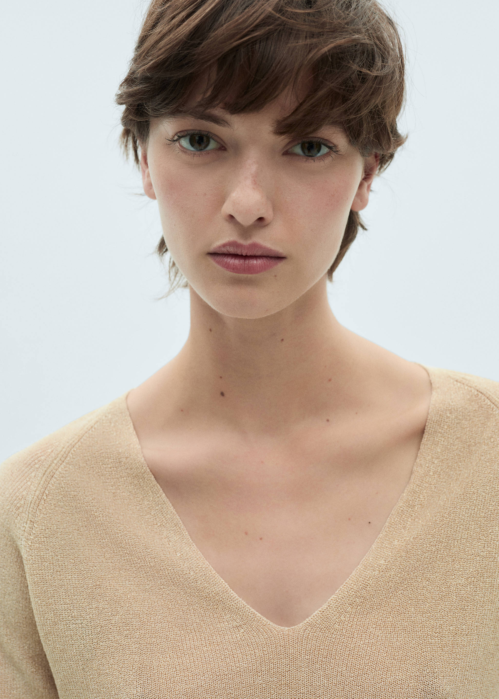 V-neck lurex sweater - Details of the article 1