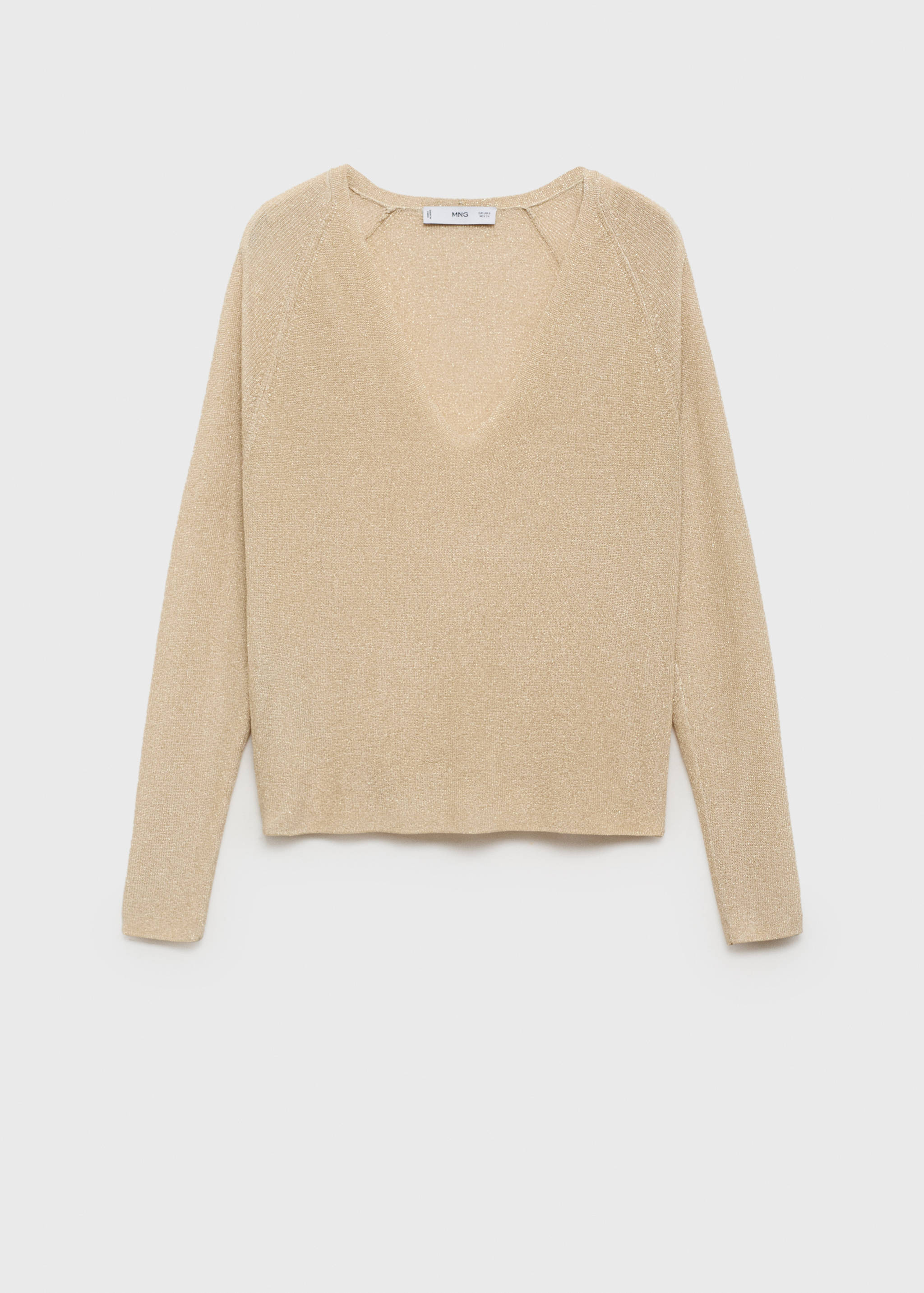V-neck lurex sweater - Article without model