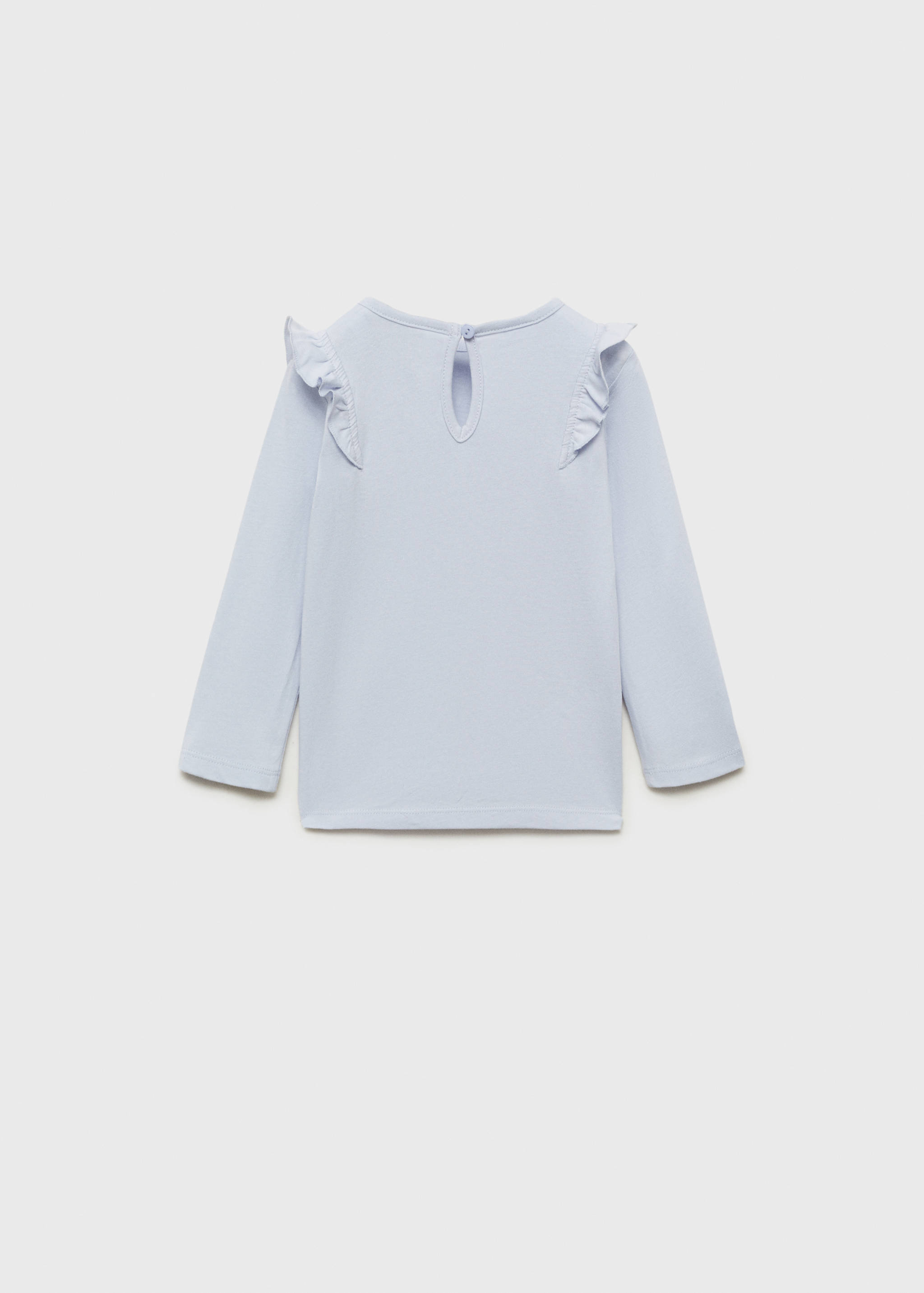 Long -sleeved t-shirt with ruffles - Reverse of the article