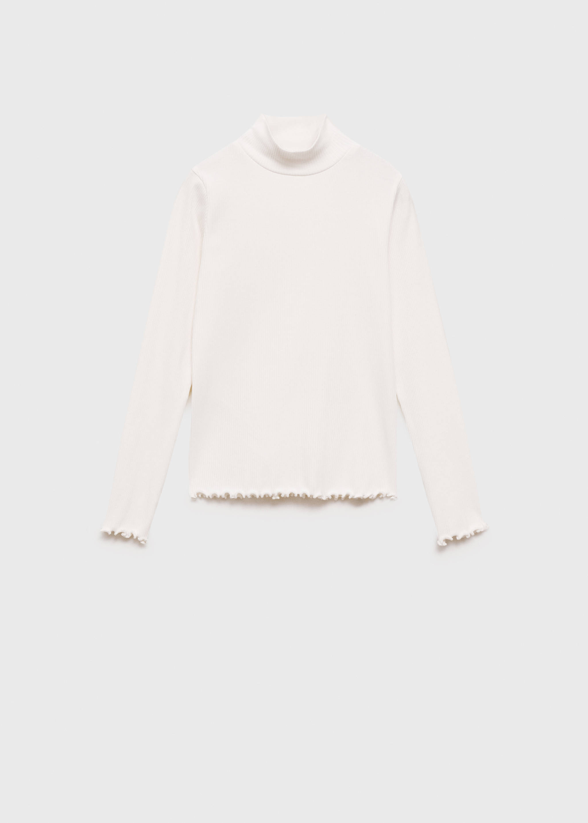 Ribbed high neck t-shirt - Article without model