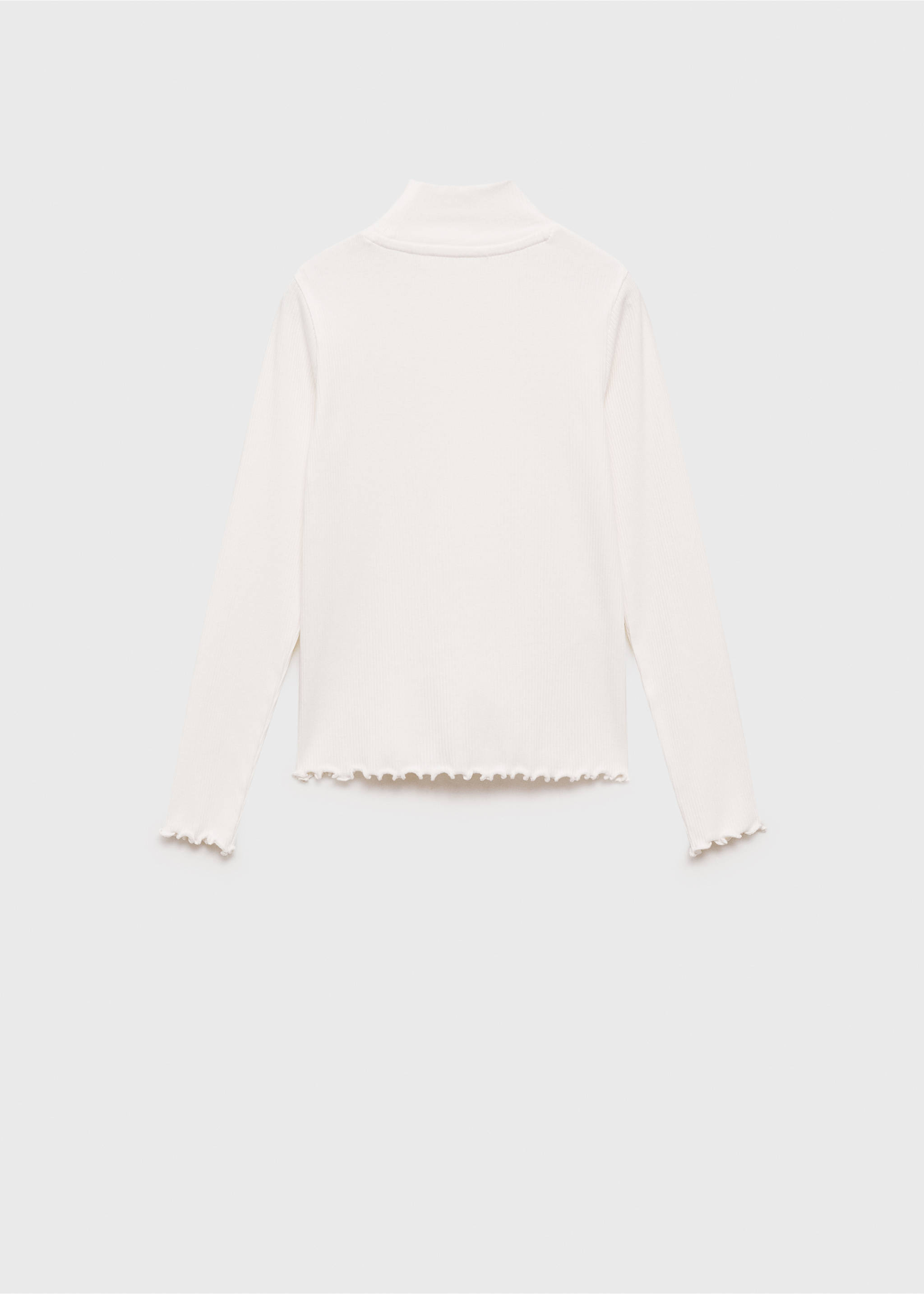 Ribbed high neck t-shirt - Reverse of the article, Off White. Ref: 87020447-00.