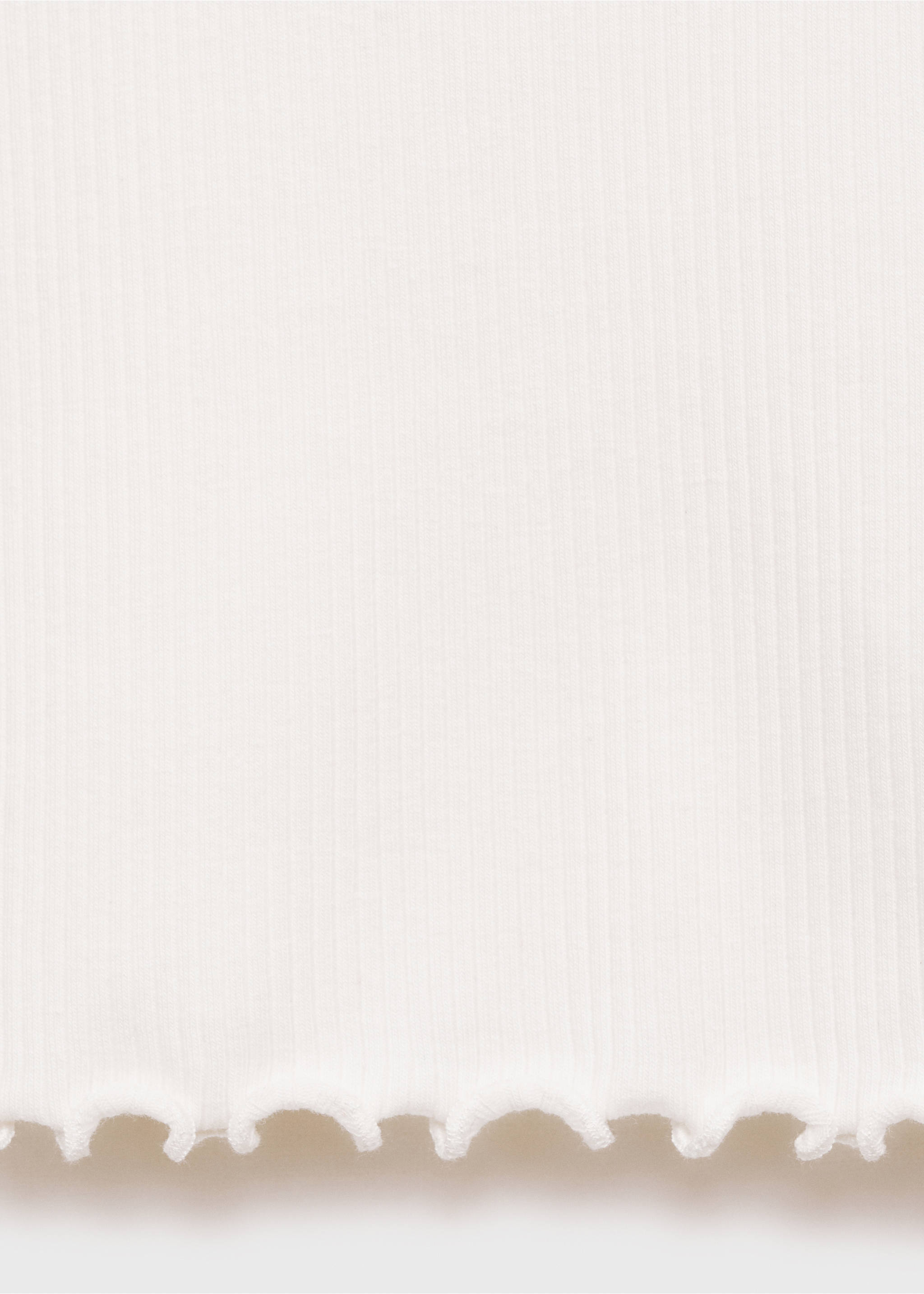 Ribbed high neck t-shirt - Details of the article 8, Off White. Ref: 87020447-00.