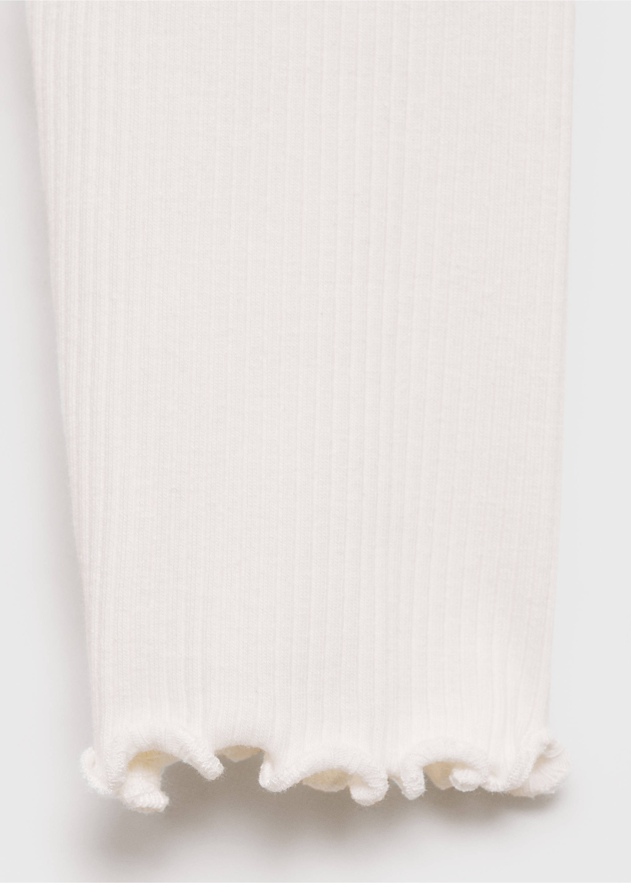 Ribbed high neck t-shirt - Details of the article 0, Off White. Ref: 87020447-00.