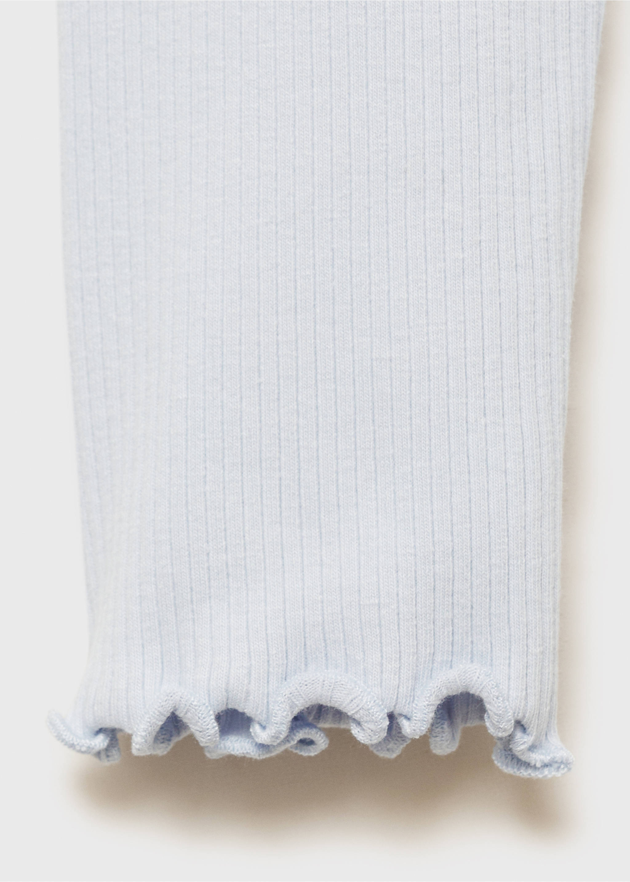 Geripptes T-Shirt mit hohem Kragen - Detail des Artikels 8, Himmelblau. Ref: 87020447-00.