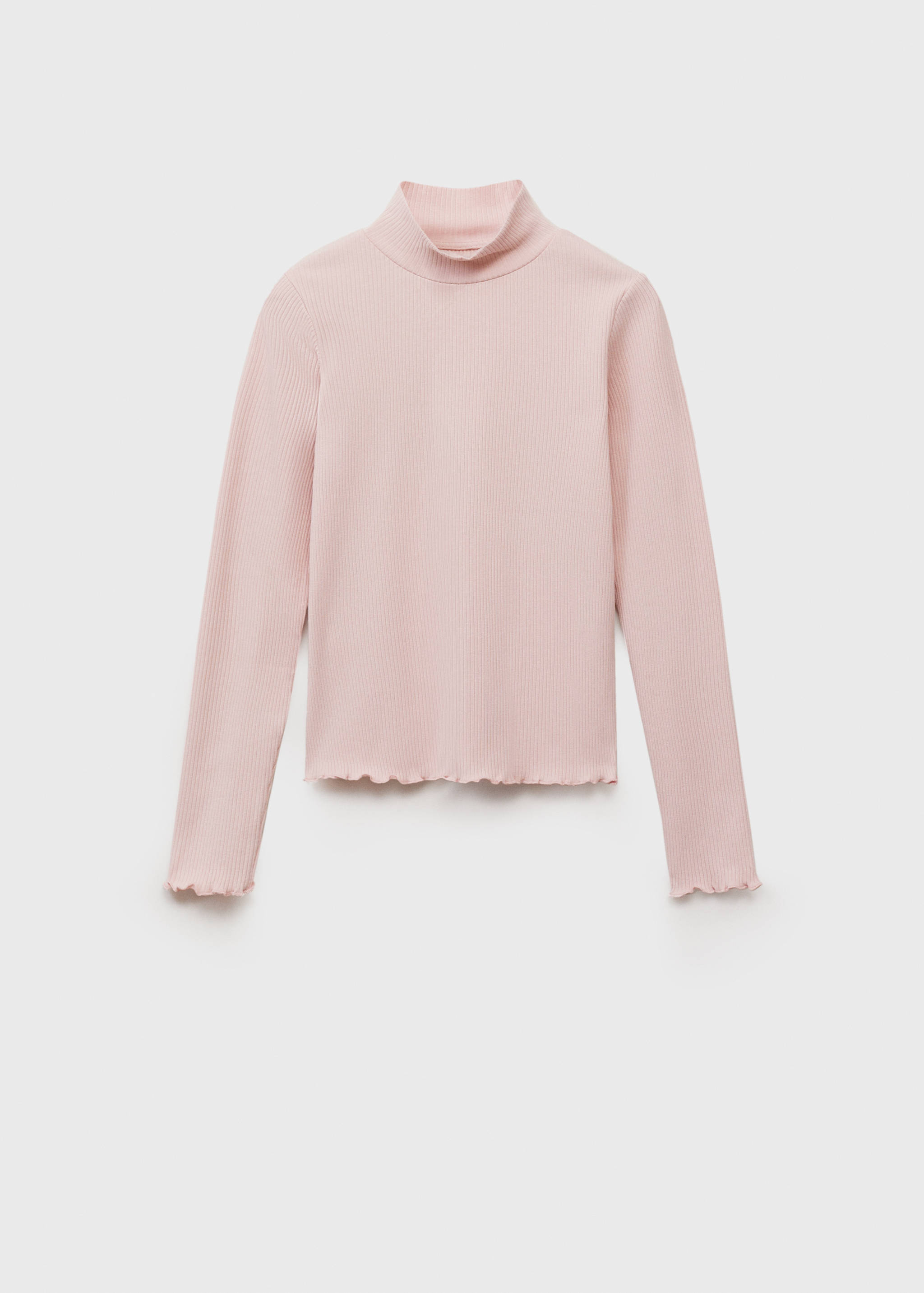 Ribbed high neck t-shirt - Article without model