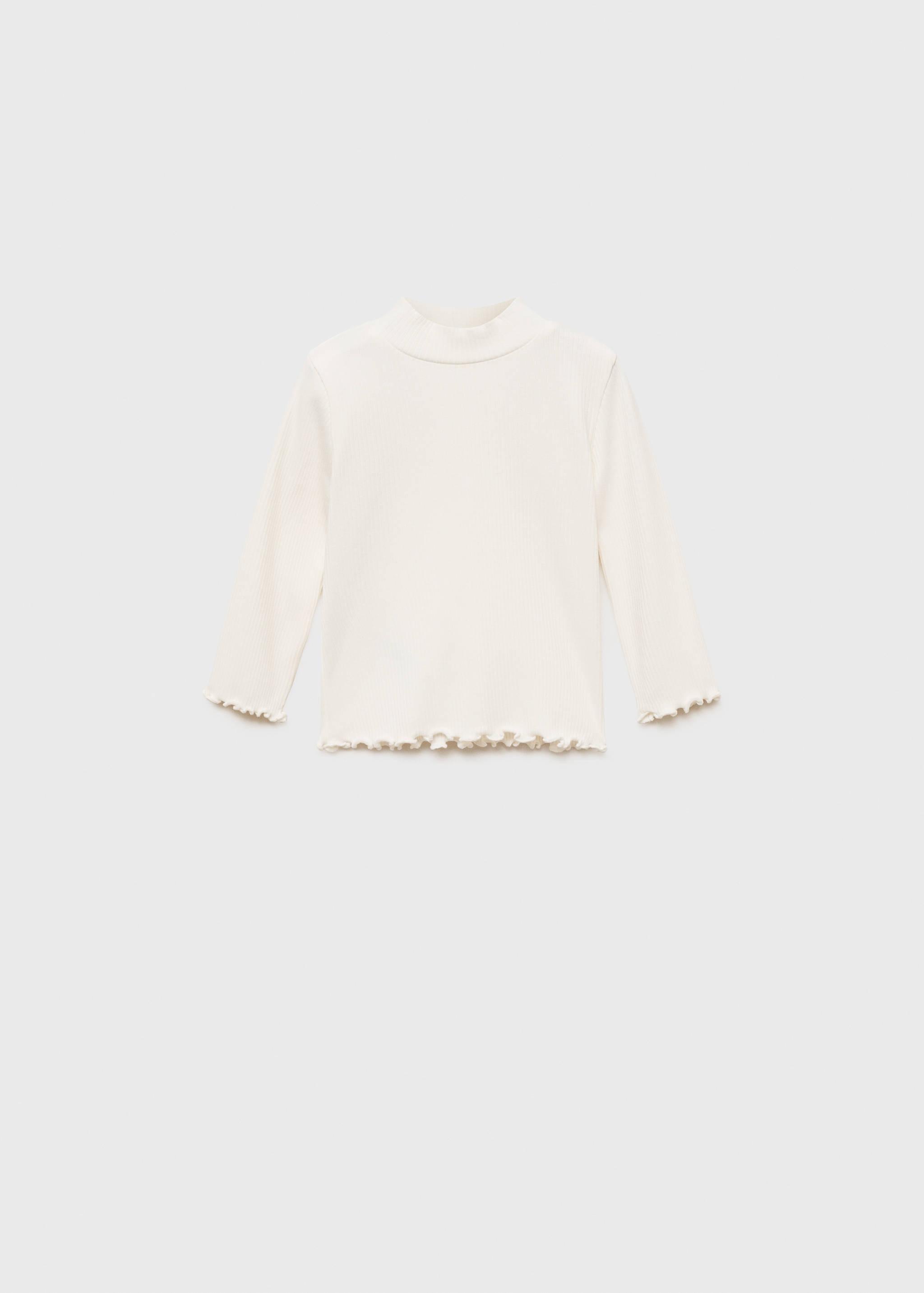 Ribbed high neck t-shirt - Article without model