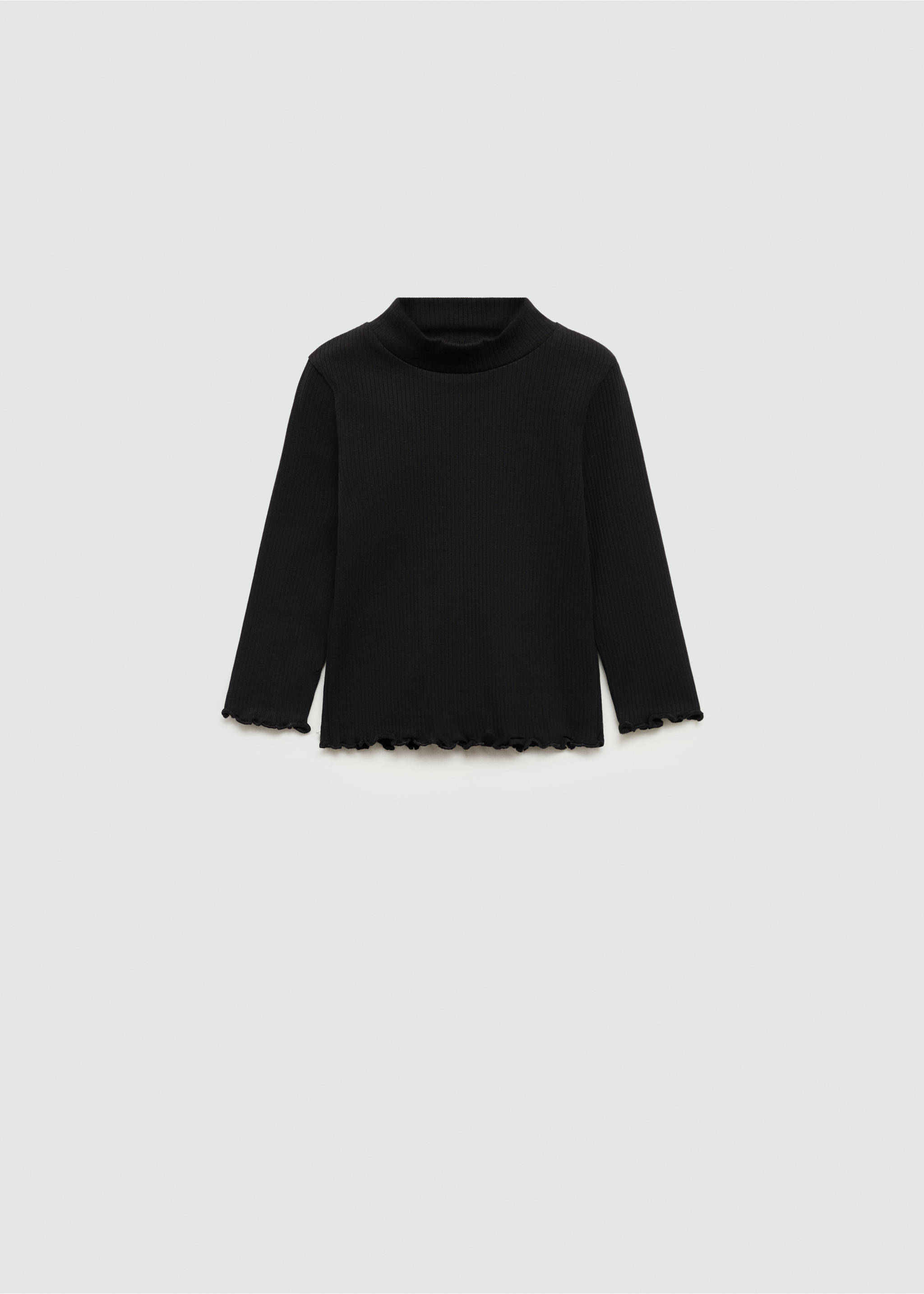 Samarreta canalé coll alt - Article sense model, Negre. Ref: 87020448-00.