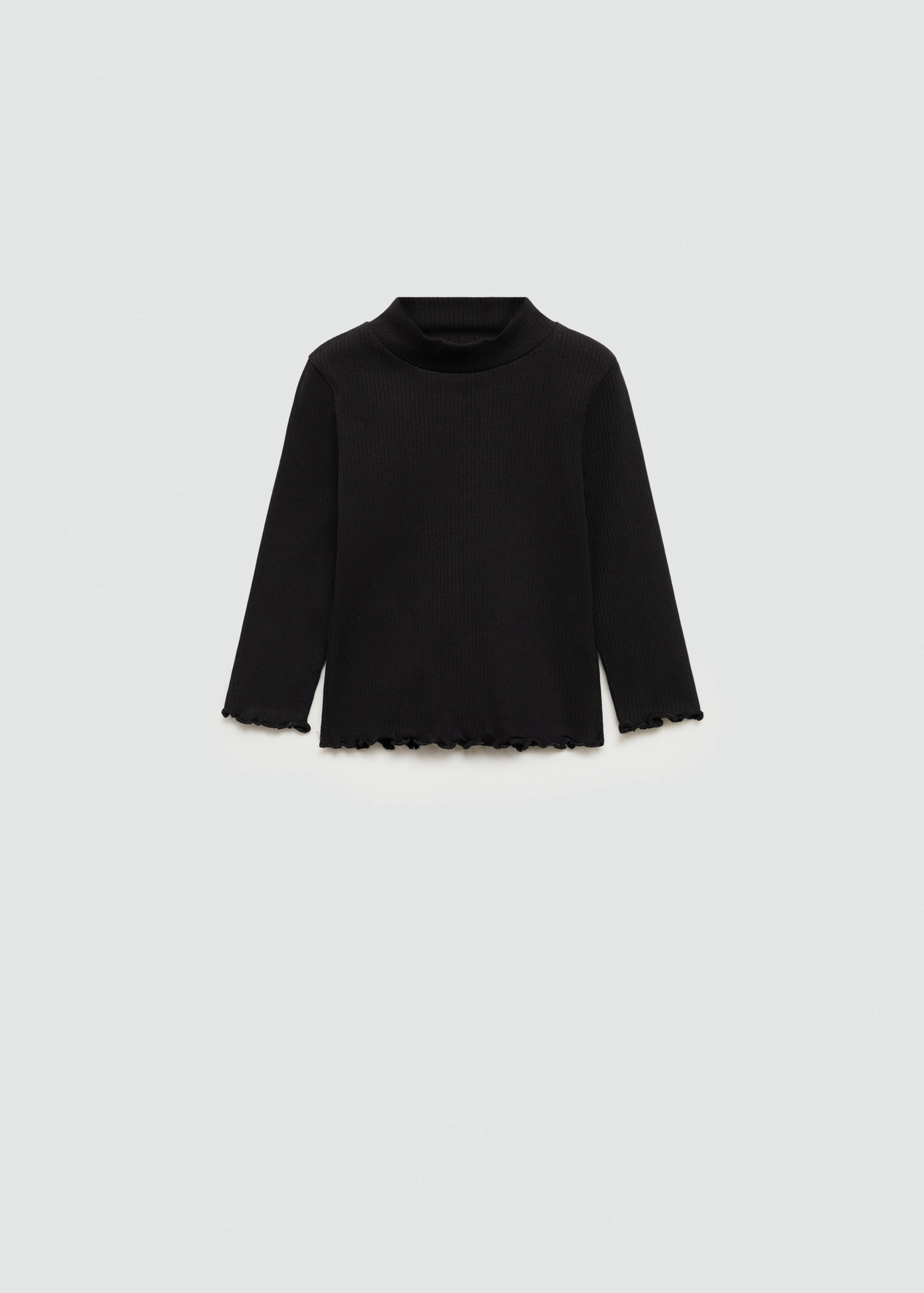 Ribbed high neck t-shirt - Article without model