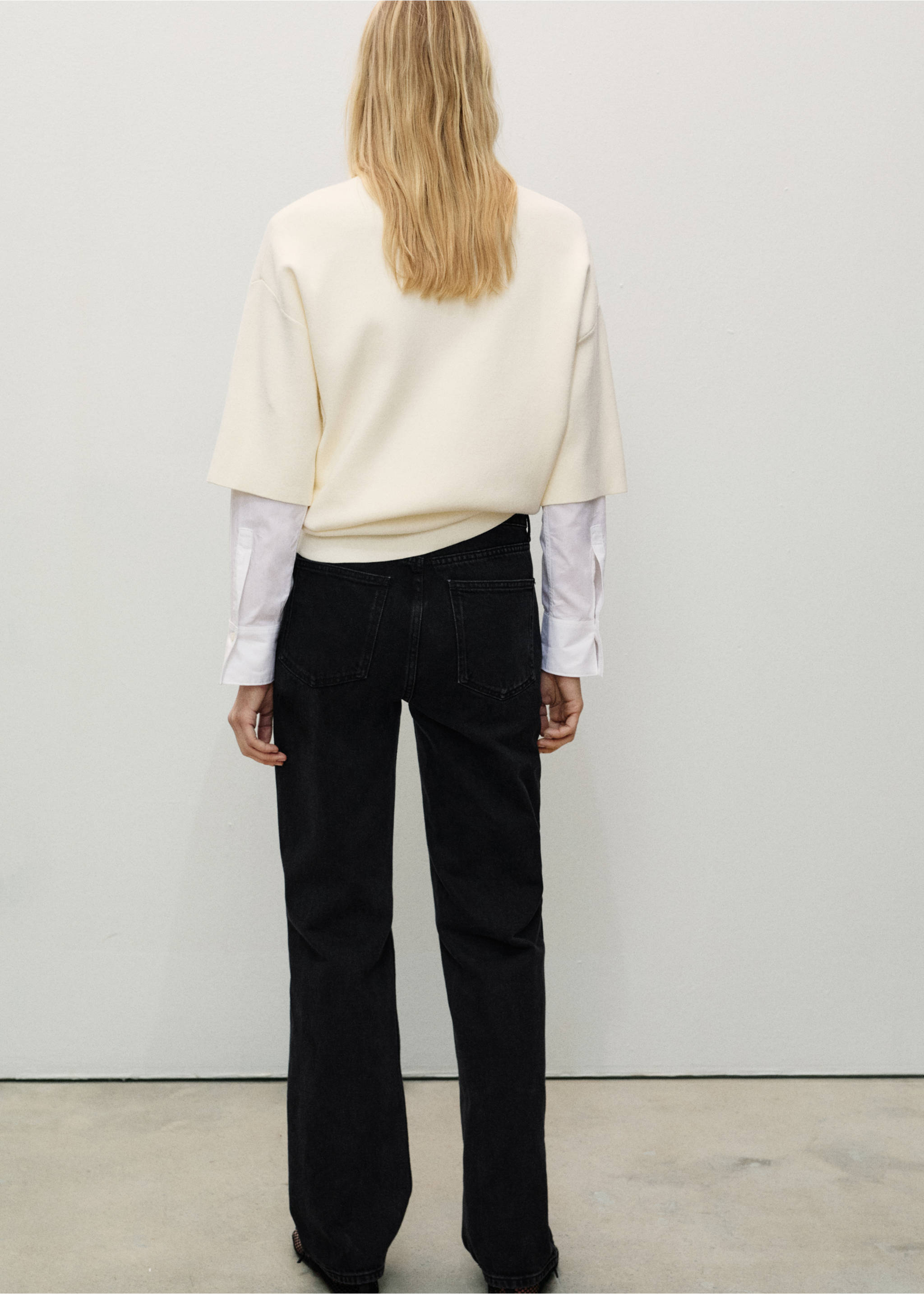 Jean Matilda droit taille normale - Verso de l’article, Black denim. Ref: 87020450-00.