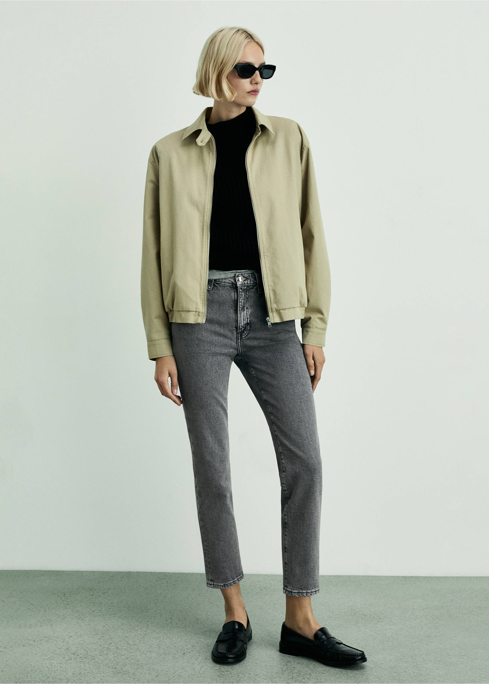 Claudia slim-fit cropped jeans - General plane, Open Grey. Ref: 87020451-00.