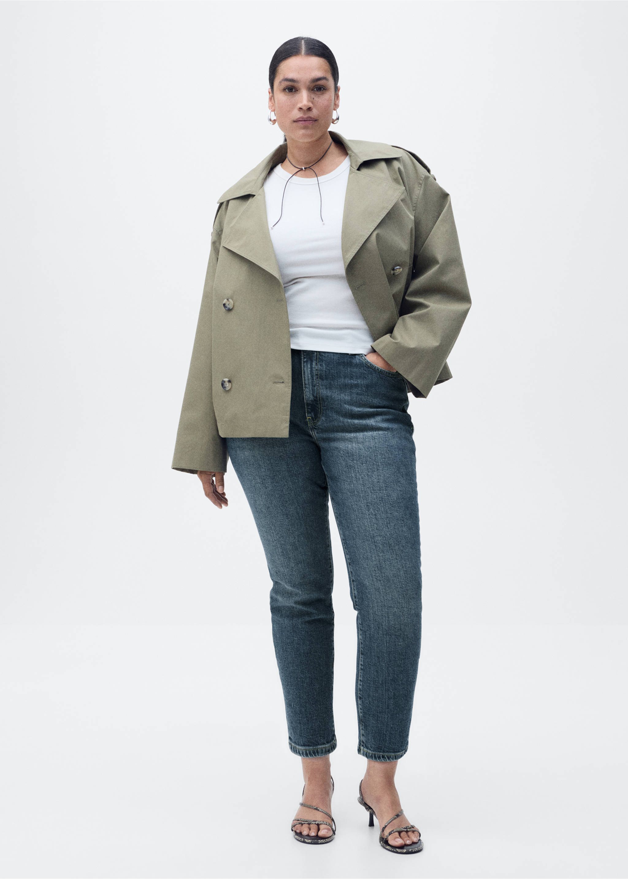 Dżinsy Claudia slim crop - Szczegóły artykułu 3, Ciemnoniebieski. Ref: 87020452-00.