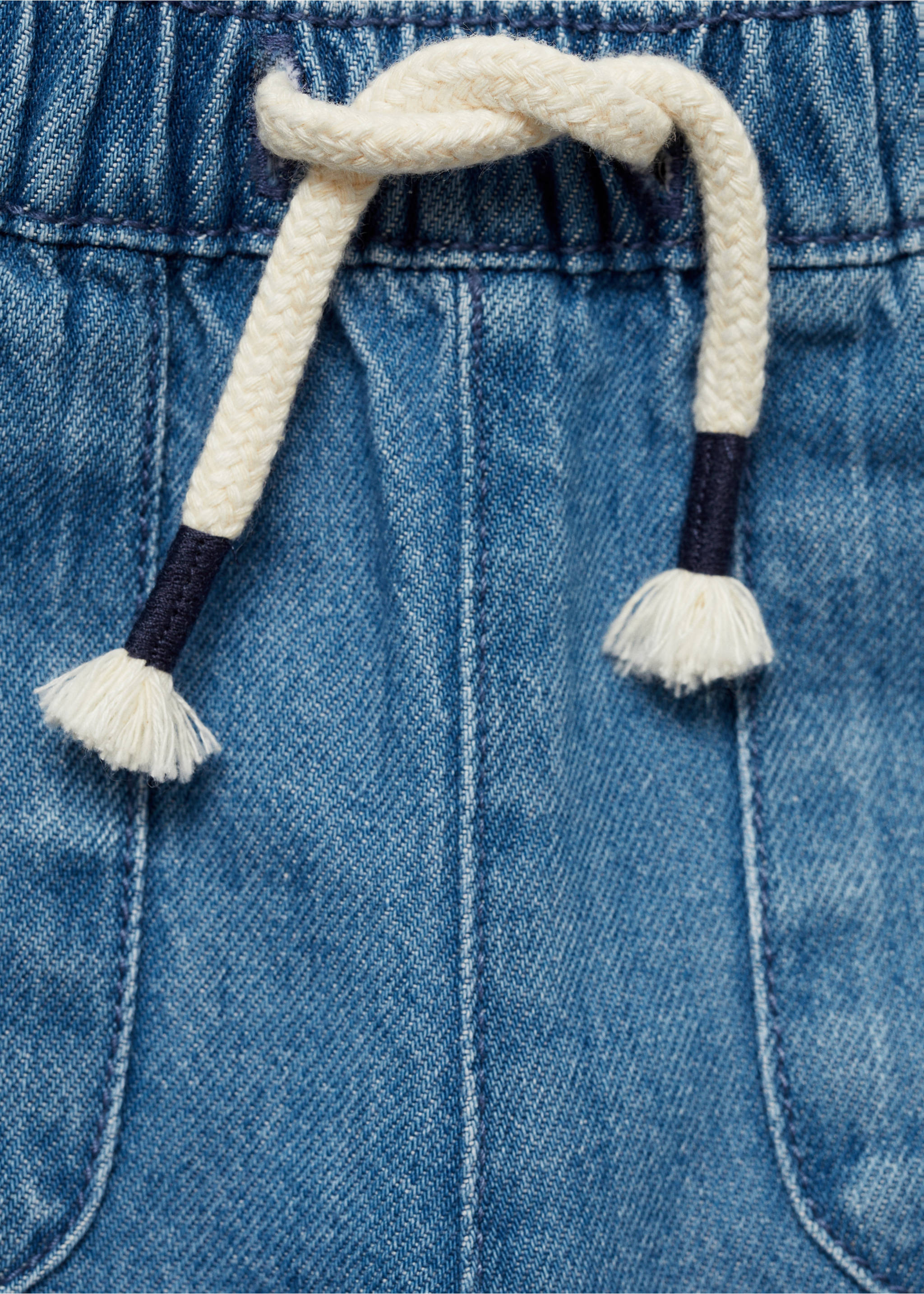 Τζιν ελαστική ζώνη κορδόνι - Λεπτομέρεια του προϊόντος 8, Μεσαίο Μπλε. Ref: 87020453-00.