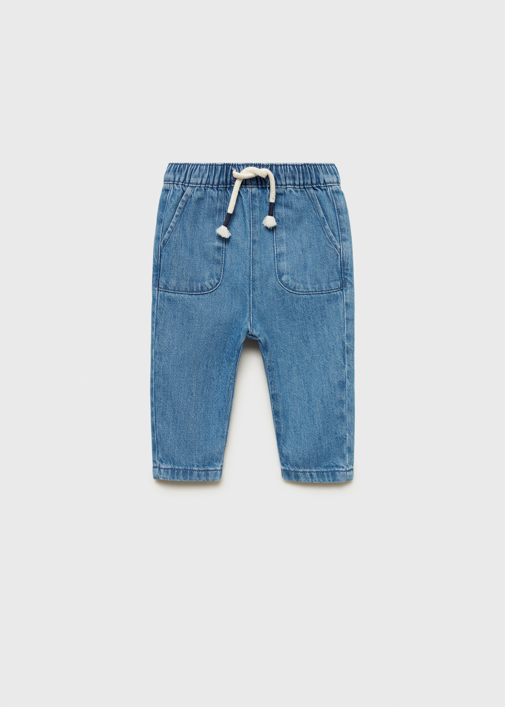 Lace drawstring waist jeans - Article without model