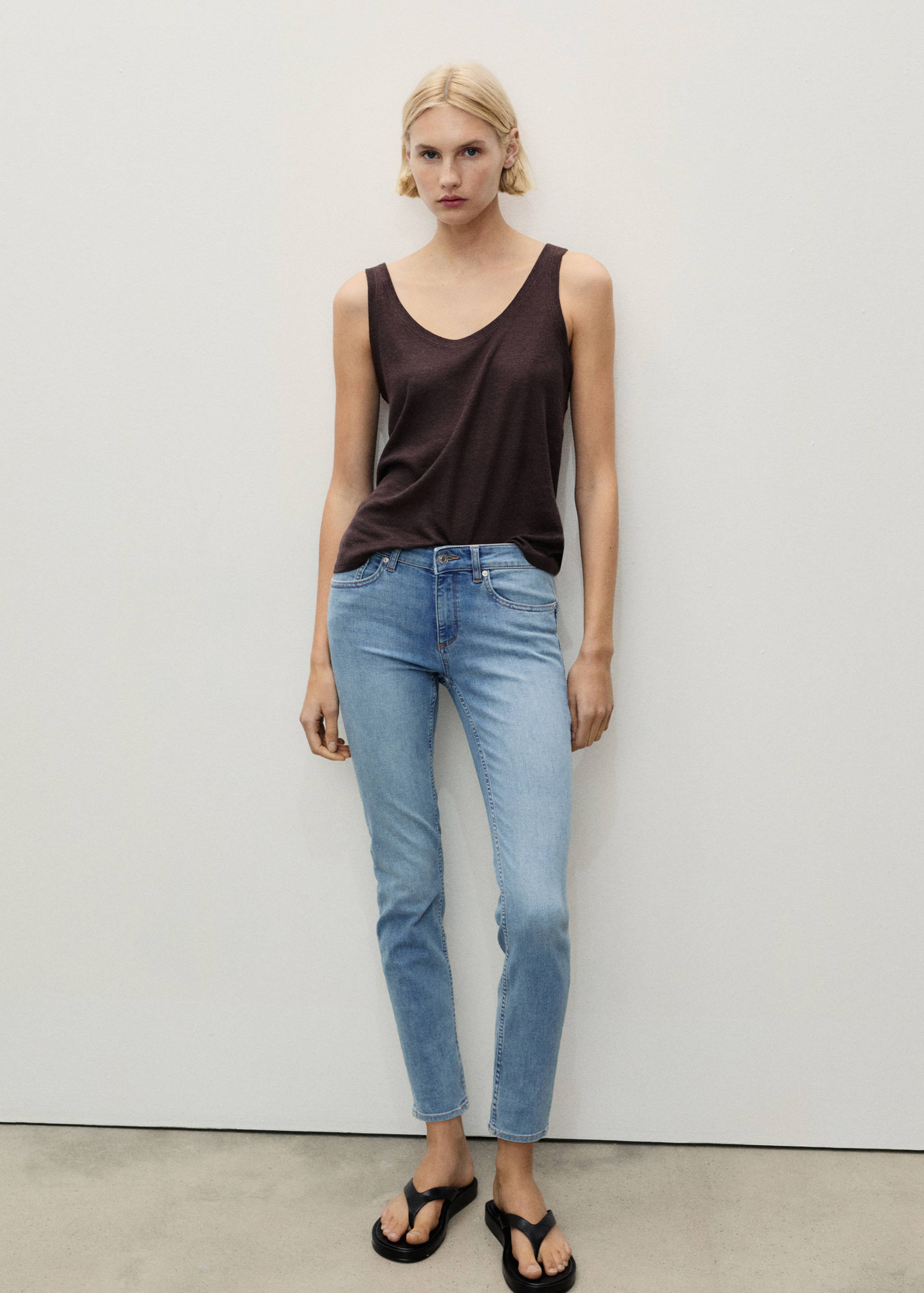 Push-up low-rise skinny jeans - General plane