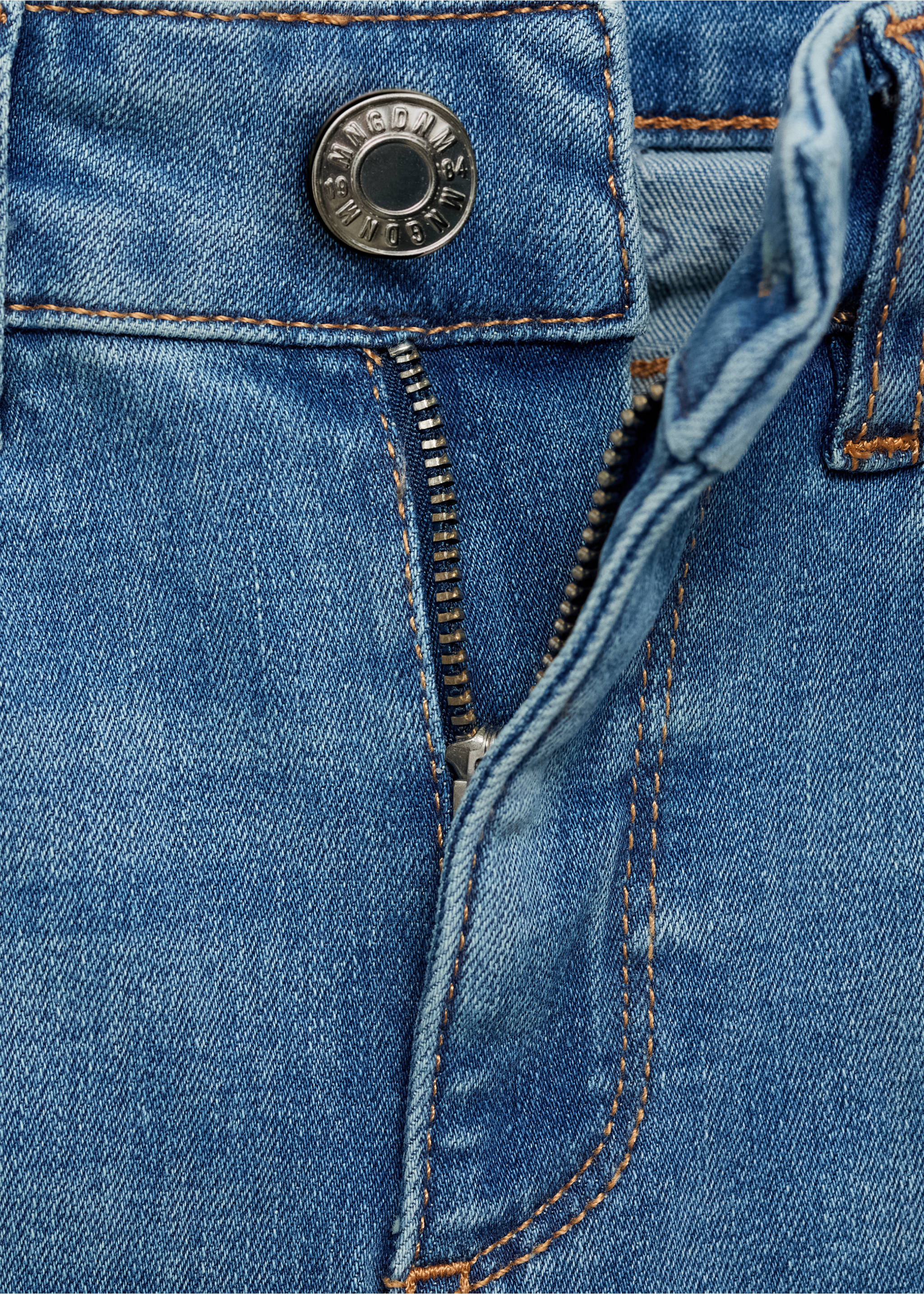 Jeans Pushup skinny tiro bajo - Detalle del artículo 8, Azul medio. Ref: 87020454-00.