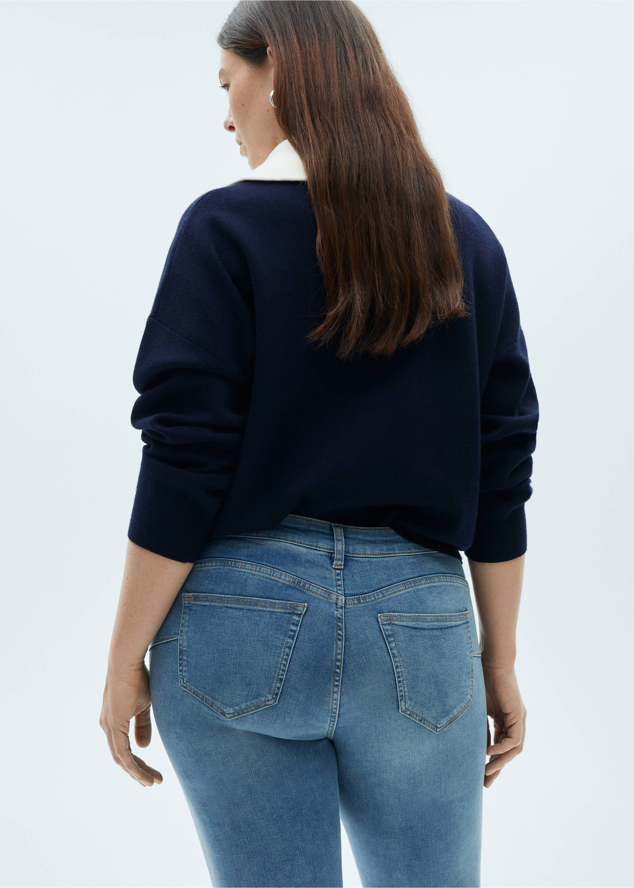 Jeans Pushup skinny tiro bajo - Detalle del artículo 5, Azul medio. Ref: 87020454-00.