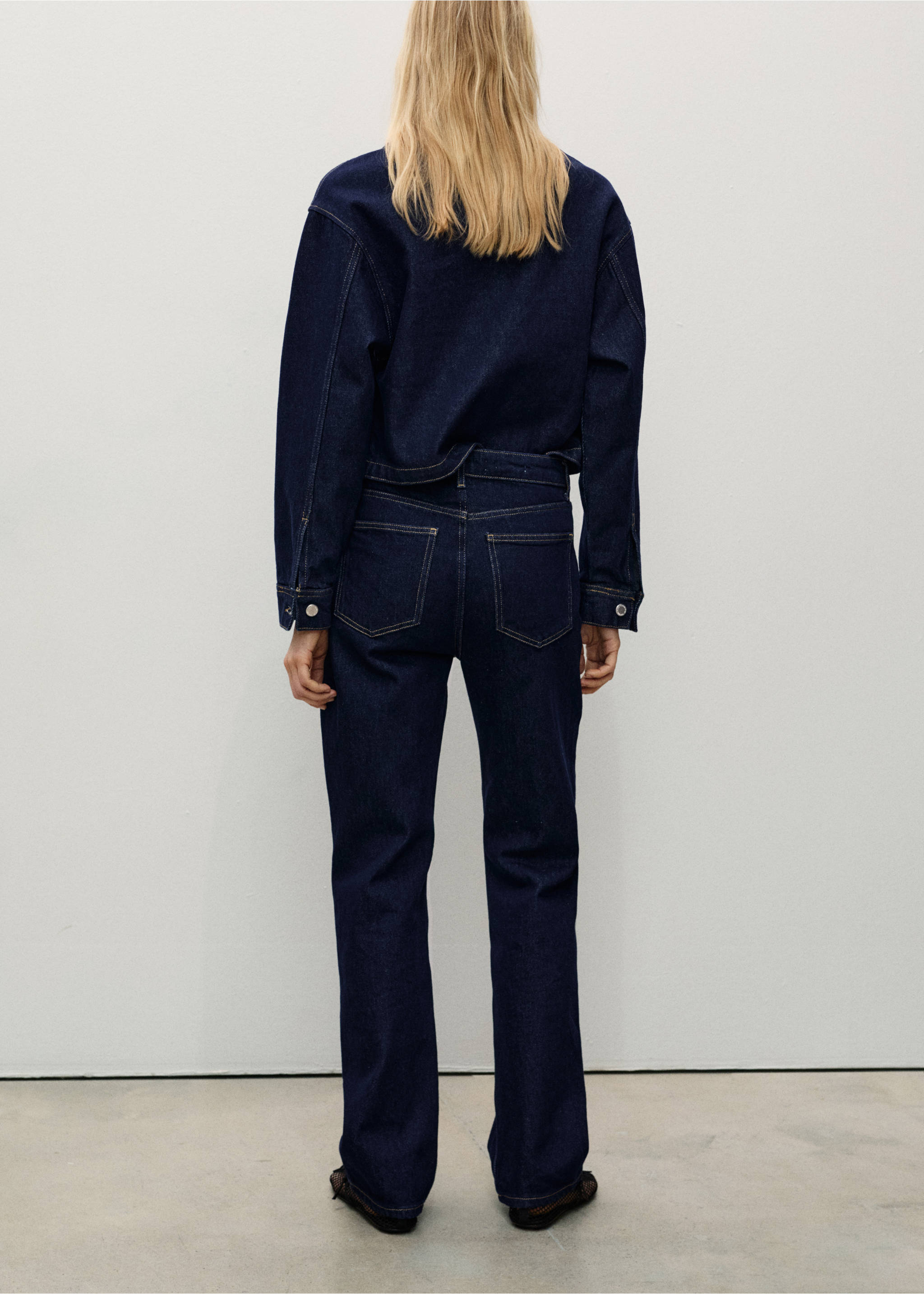 Matilda straight-fit rinse-wash jeans - Reverse of the article, Open Blue. Ref: 87020456-00.