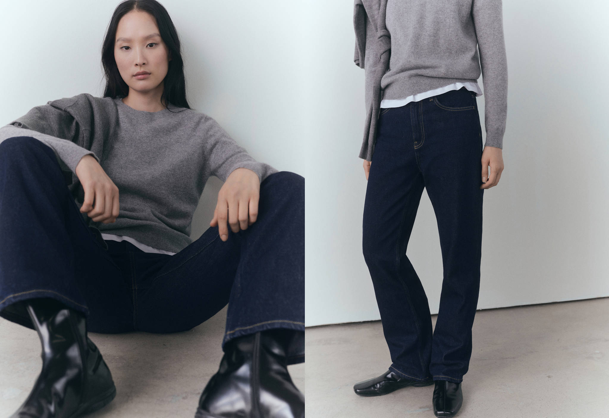 Matilda straight-fit rinse-wash jeans - Panoramic plane