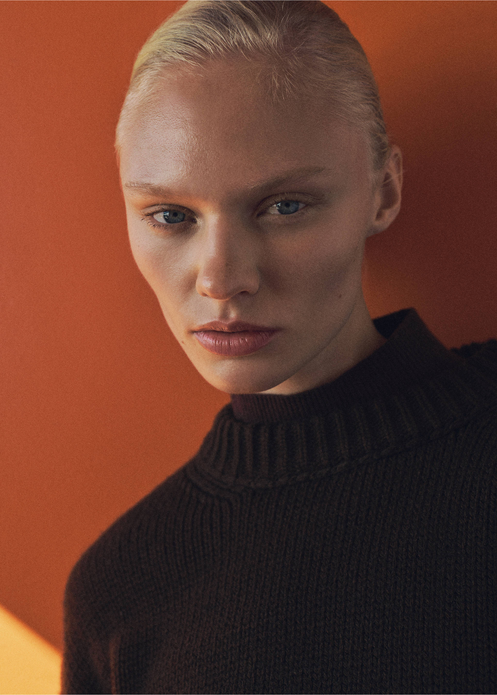 Chunky-knit sweater with ribbed trims - Details of the article 6, Brown. Ref: 87020457-00.