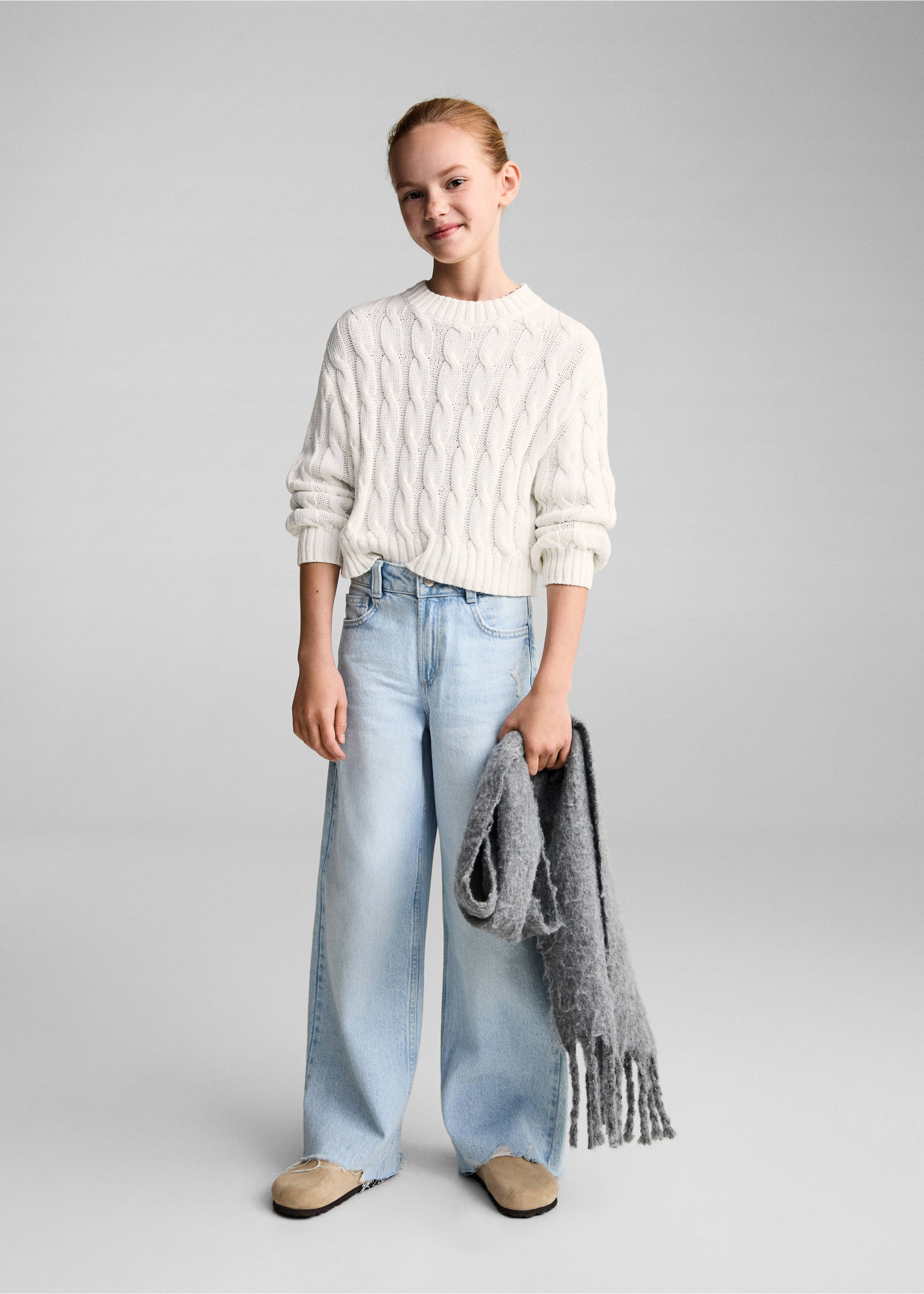 Pullover maglia intrecciato - Piano generale, Grezzo. Ref: 87020458-00.