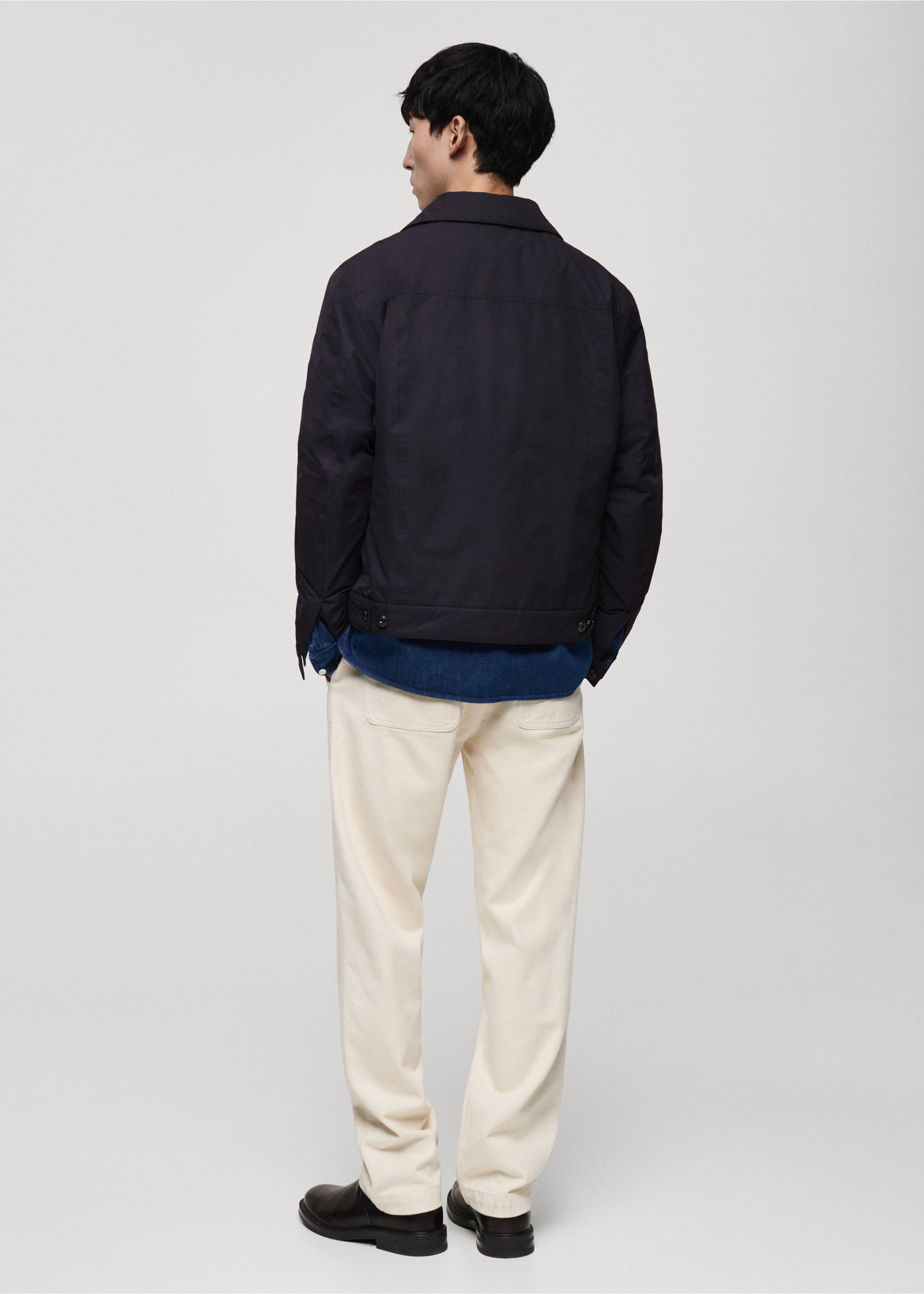 Water-repellent quilted jacket - Reverse of the article, Dark Navy. Ref: 87020575-00.