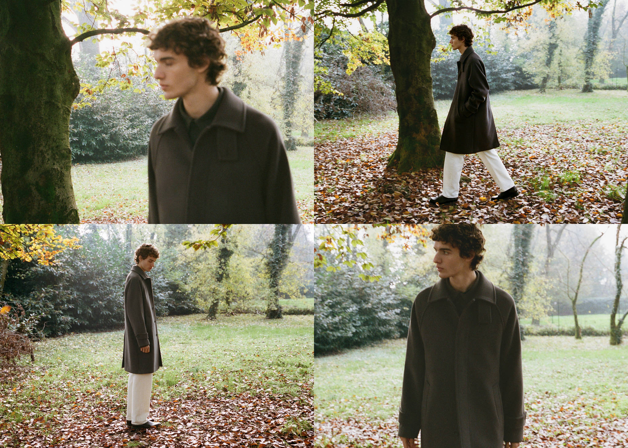 Long recycled wool coat - Panoramic plane
