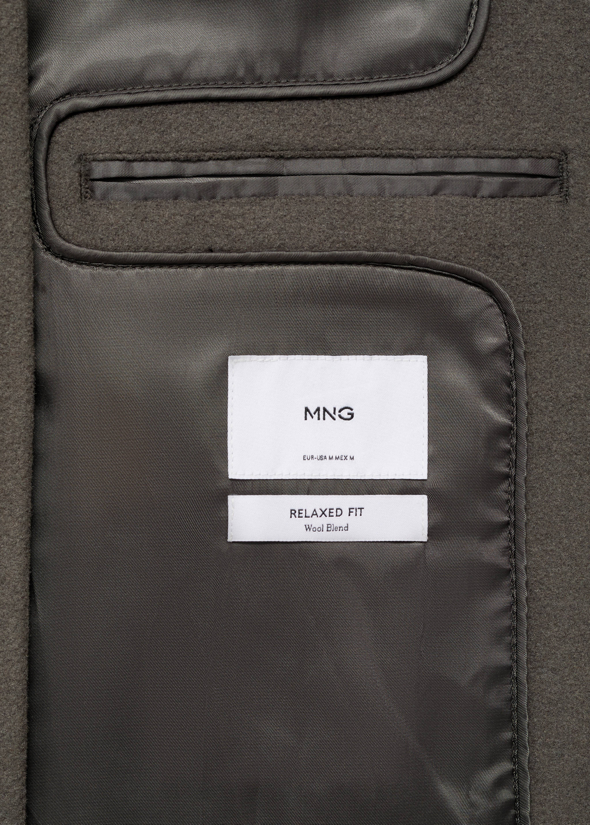 Langer Mantel aus recycelter Wolle - Detail des Artikels 0