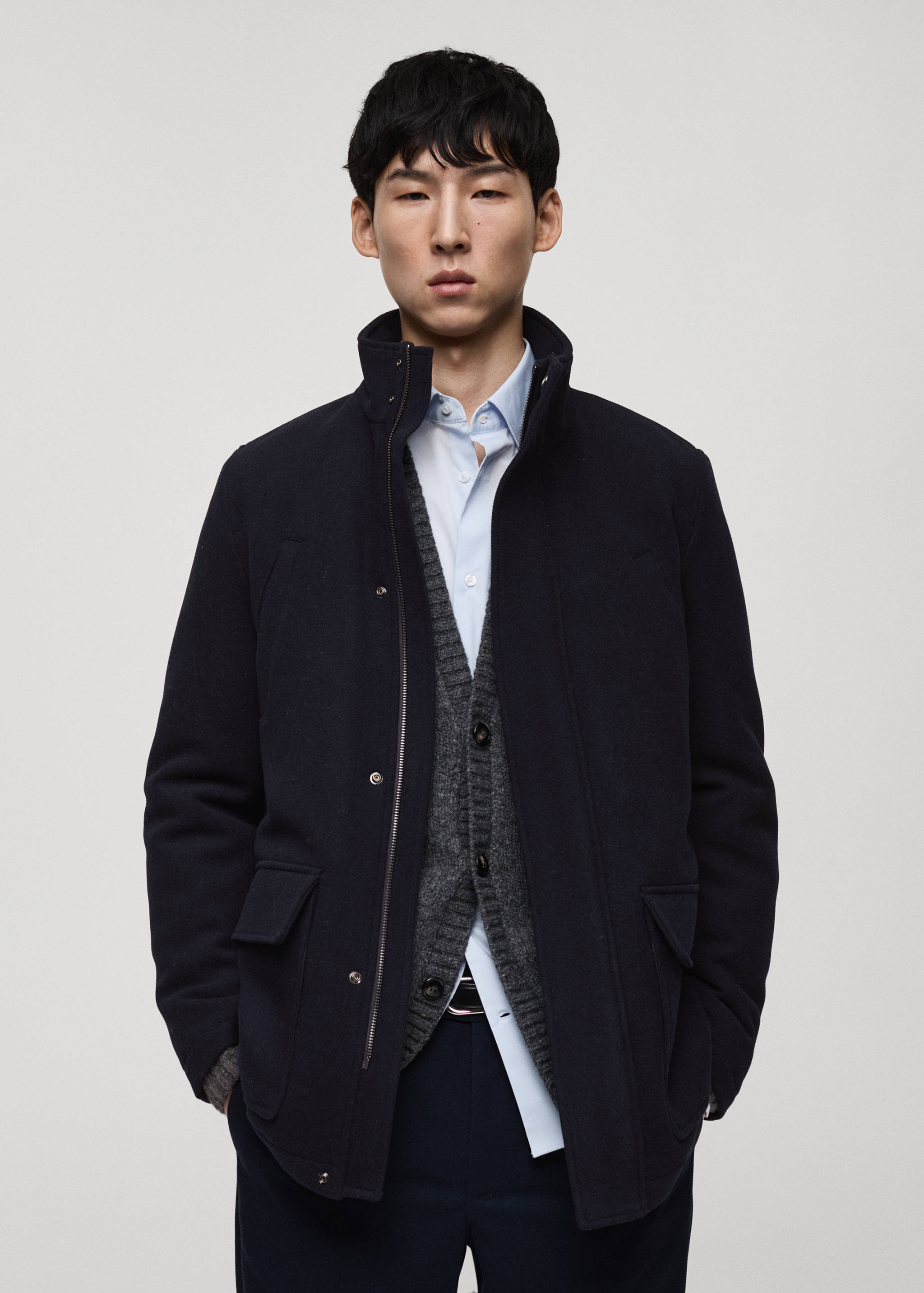 Quilted wool inner coat - Medium plane