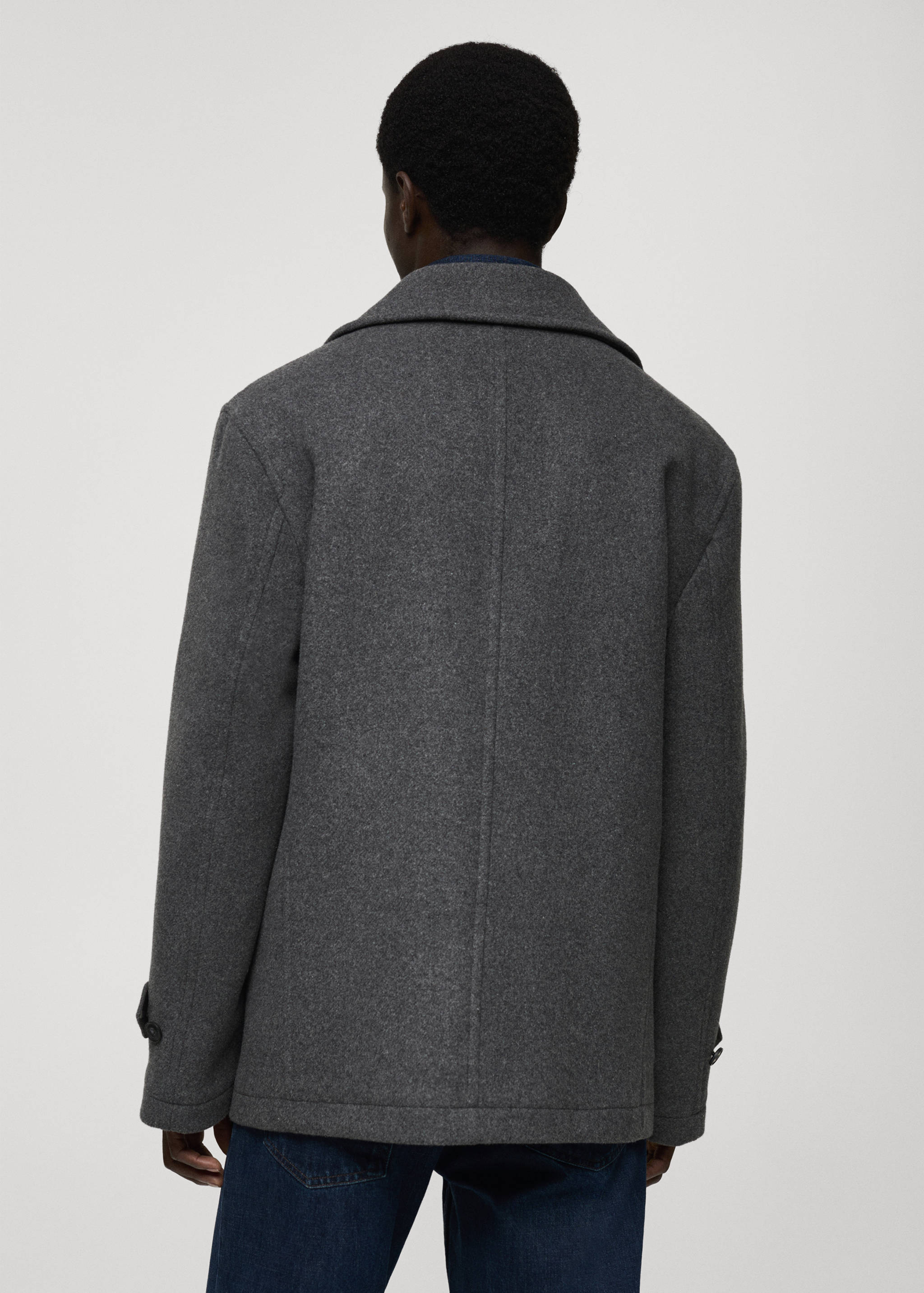 Wool double-breasted coat - Reverse of the article