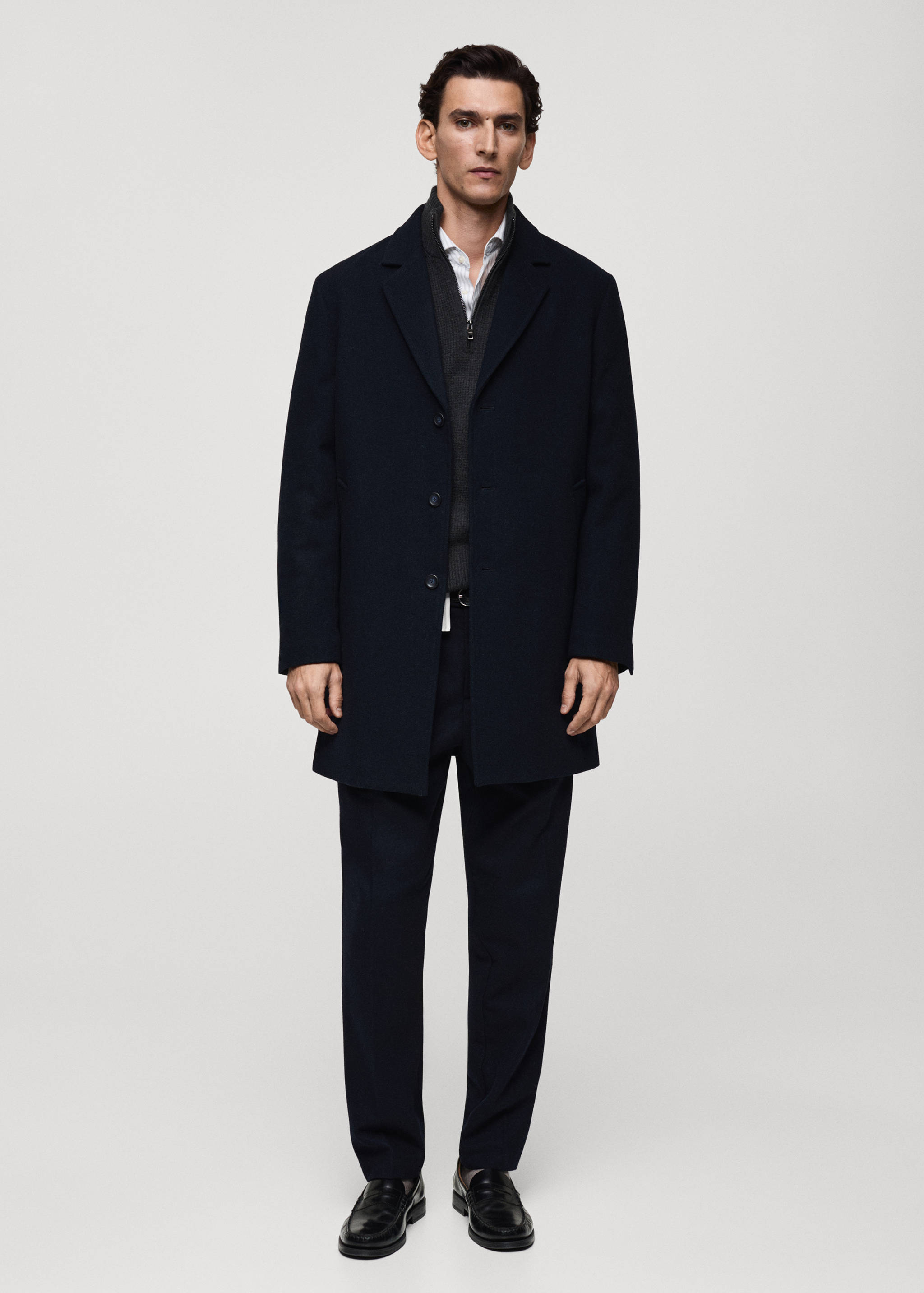 Abrigo lana interior acolchado - Plano general